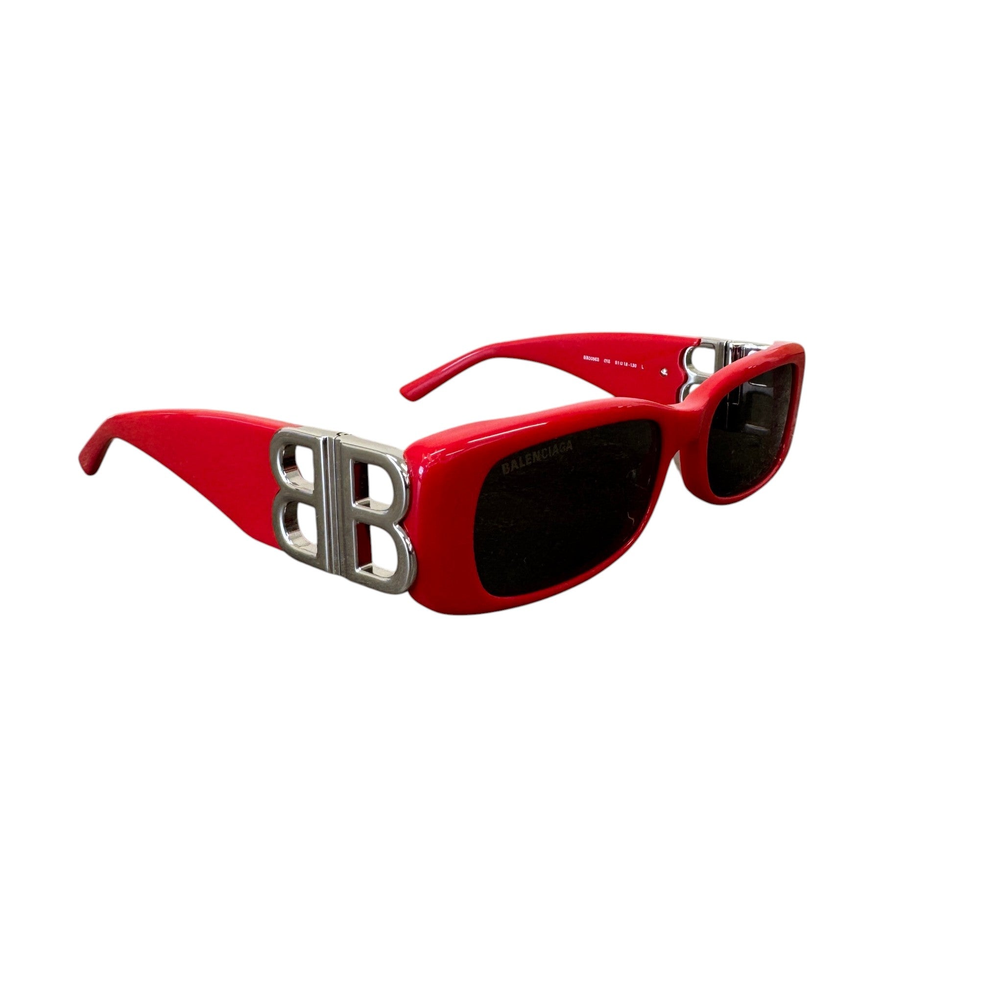 Women's Bb0096S Rectangle Sunglasses Red