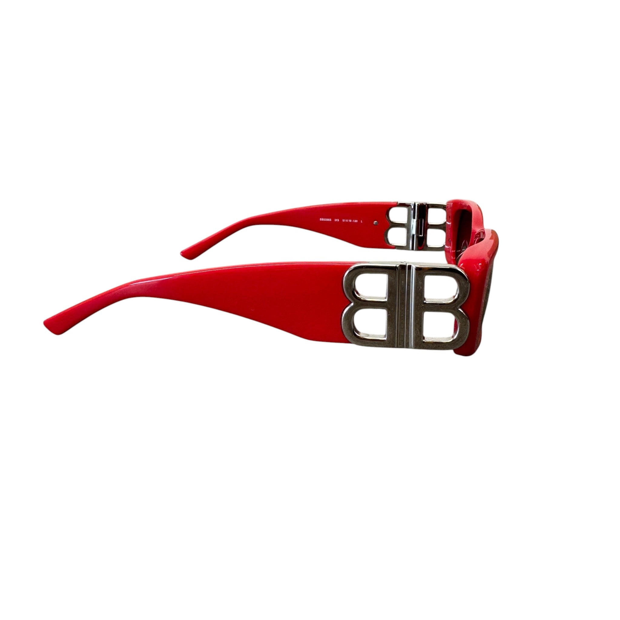 Women's Bb0096S Rectangle Sunglasses Red