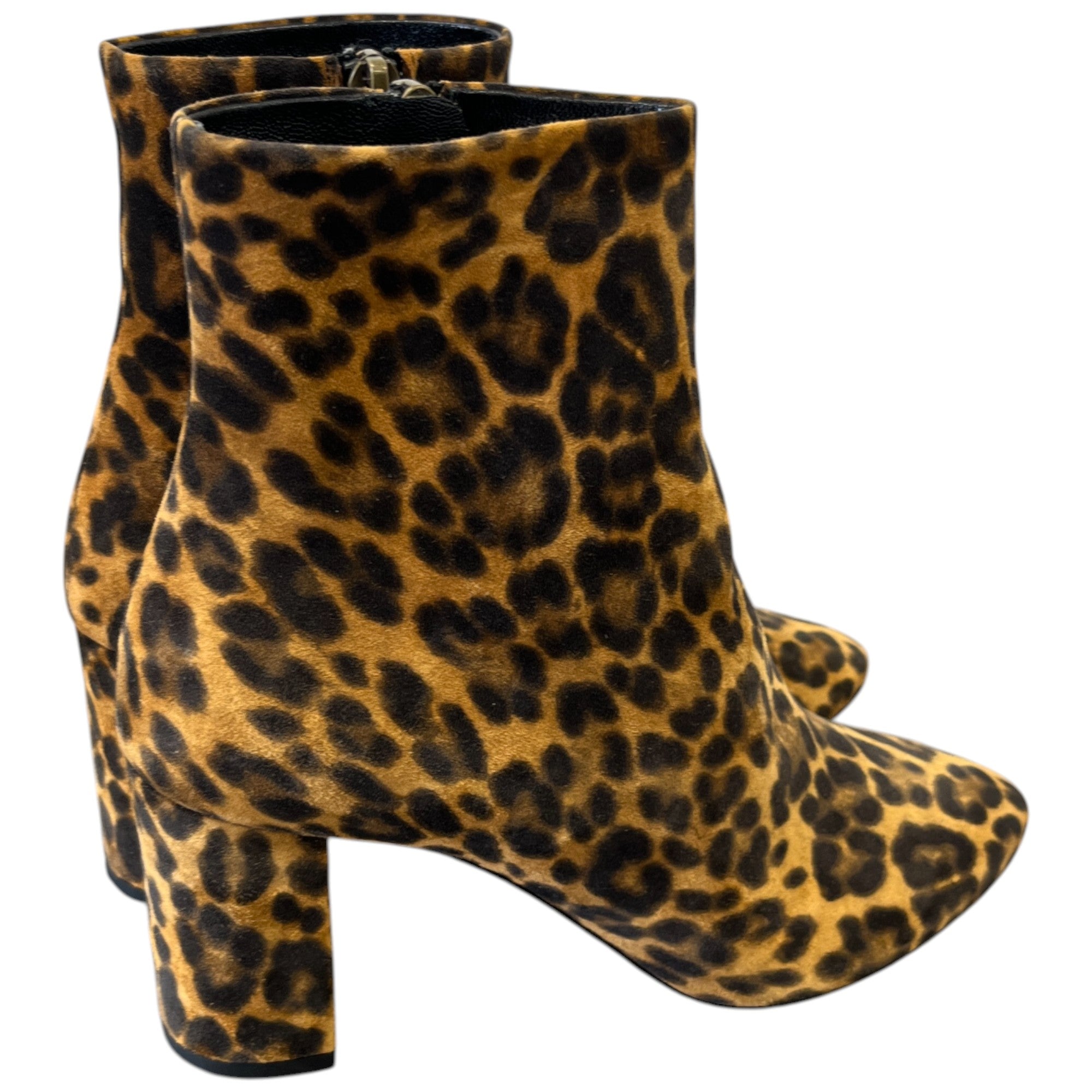 Women's Leopard Print Ankle Boots Black Size EU 37.5 / UK 4.5