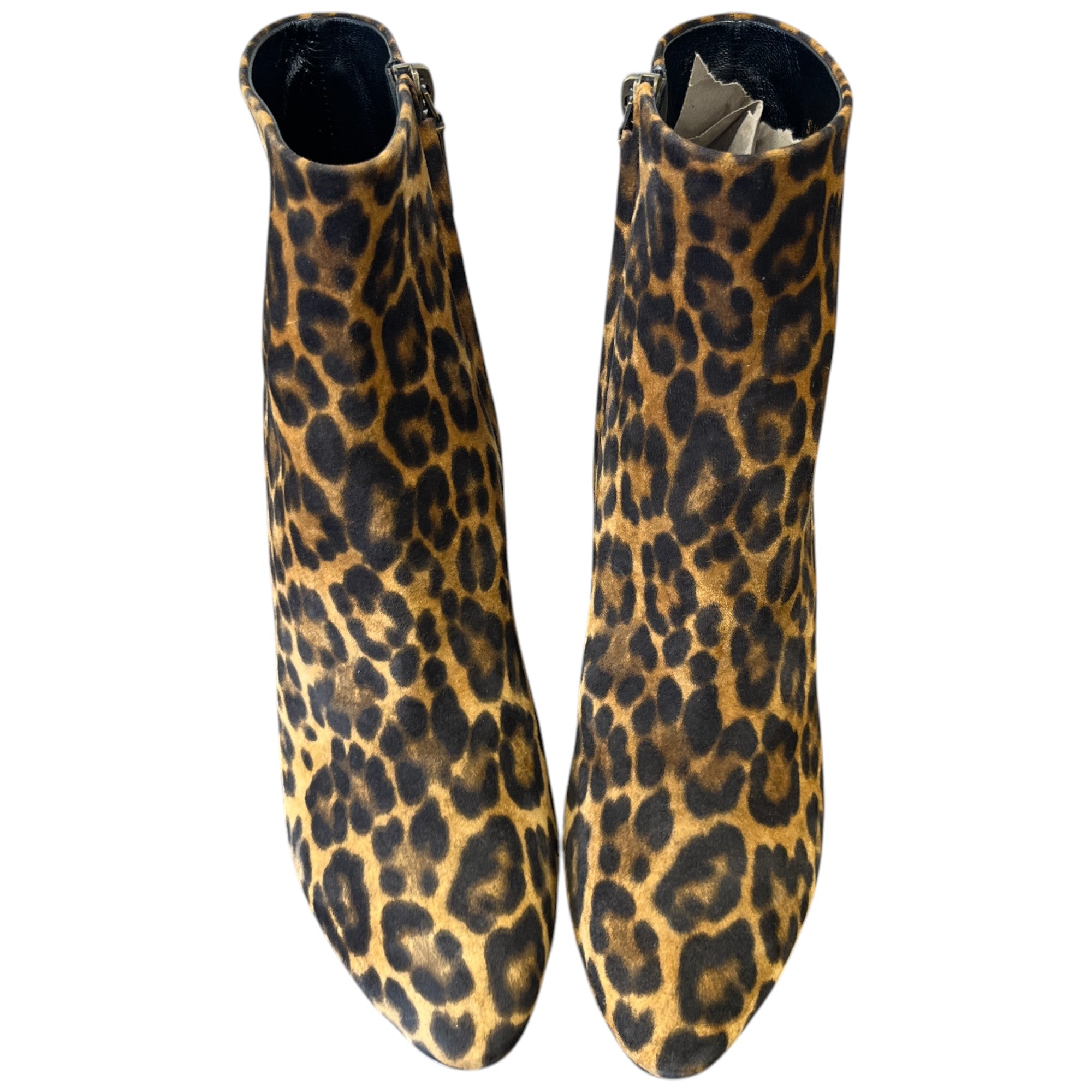 Women's Leopard Print Ankle Boots Black Size EU 37.5 / UK 4.5