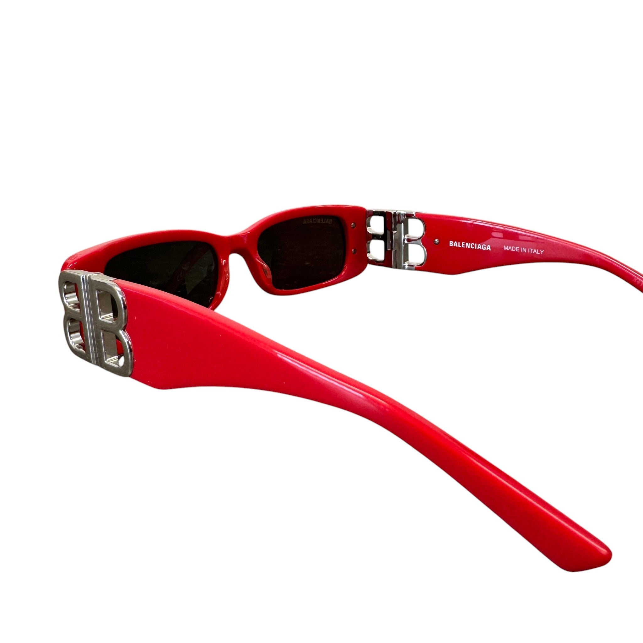Women's Bb0096S Rectangle Sunglasses Red
