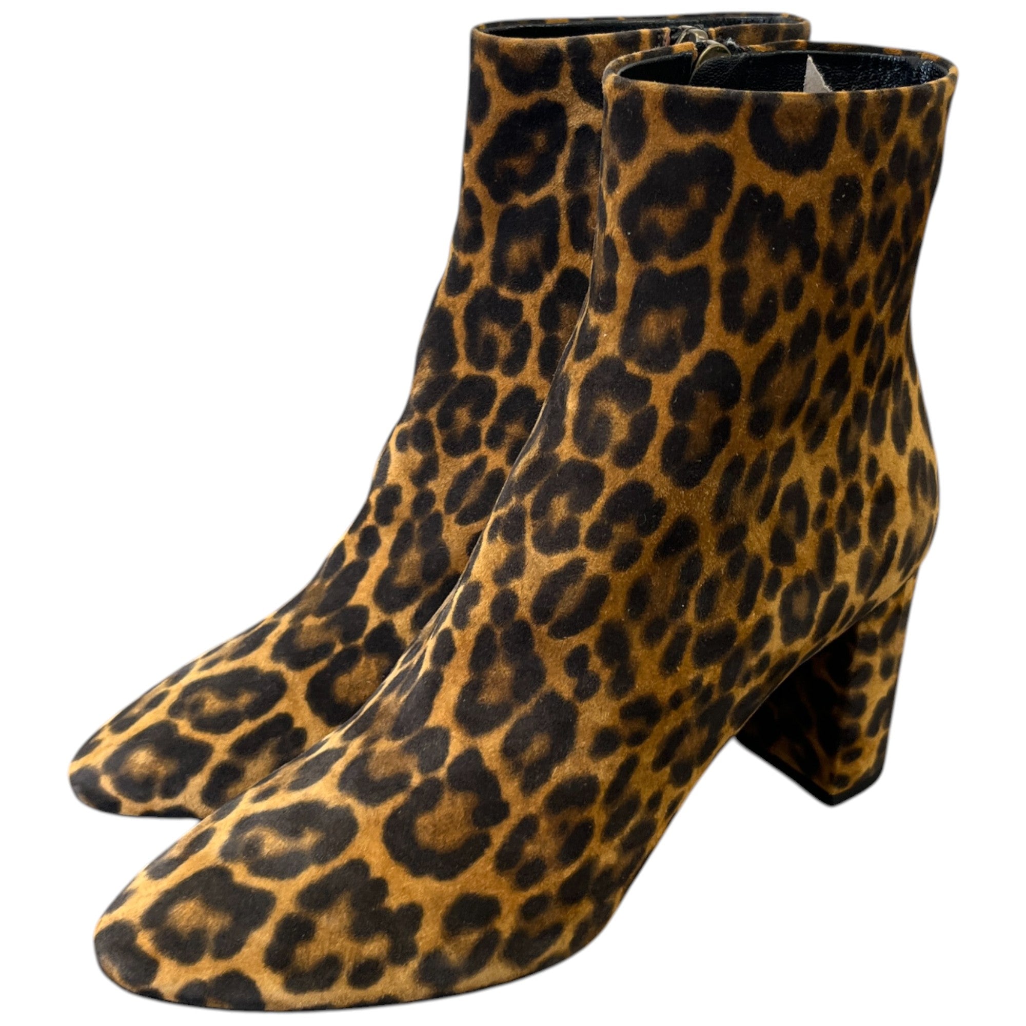 Women's Leopard Print Ankle Boots Black Size EU 37.5 / UK 4.5