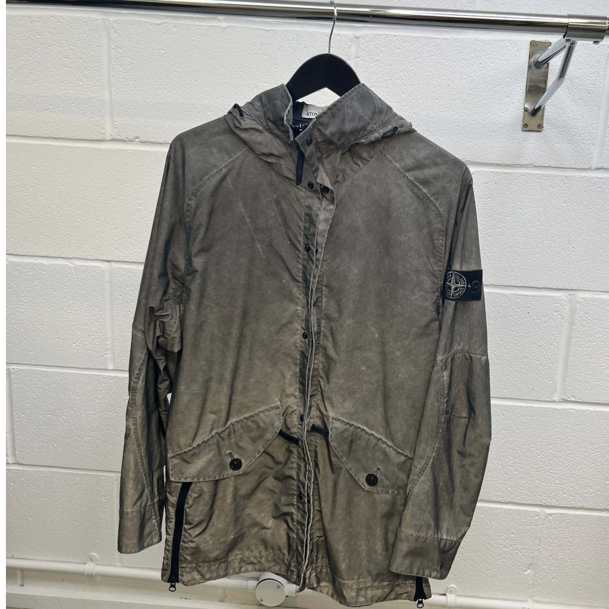 Men's Plated Reflective Jacket Grey Size S