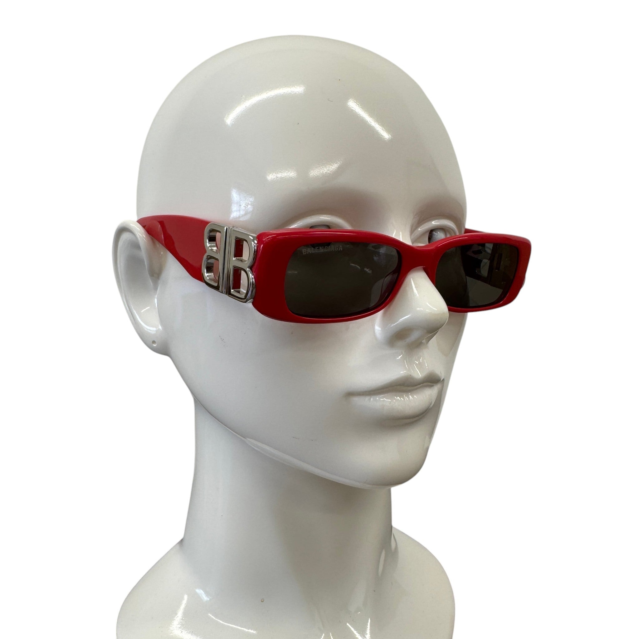 Women's Bb0096S Rectangle Sunglasses Red