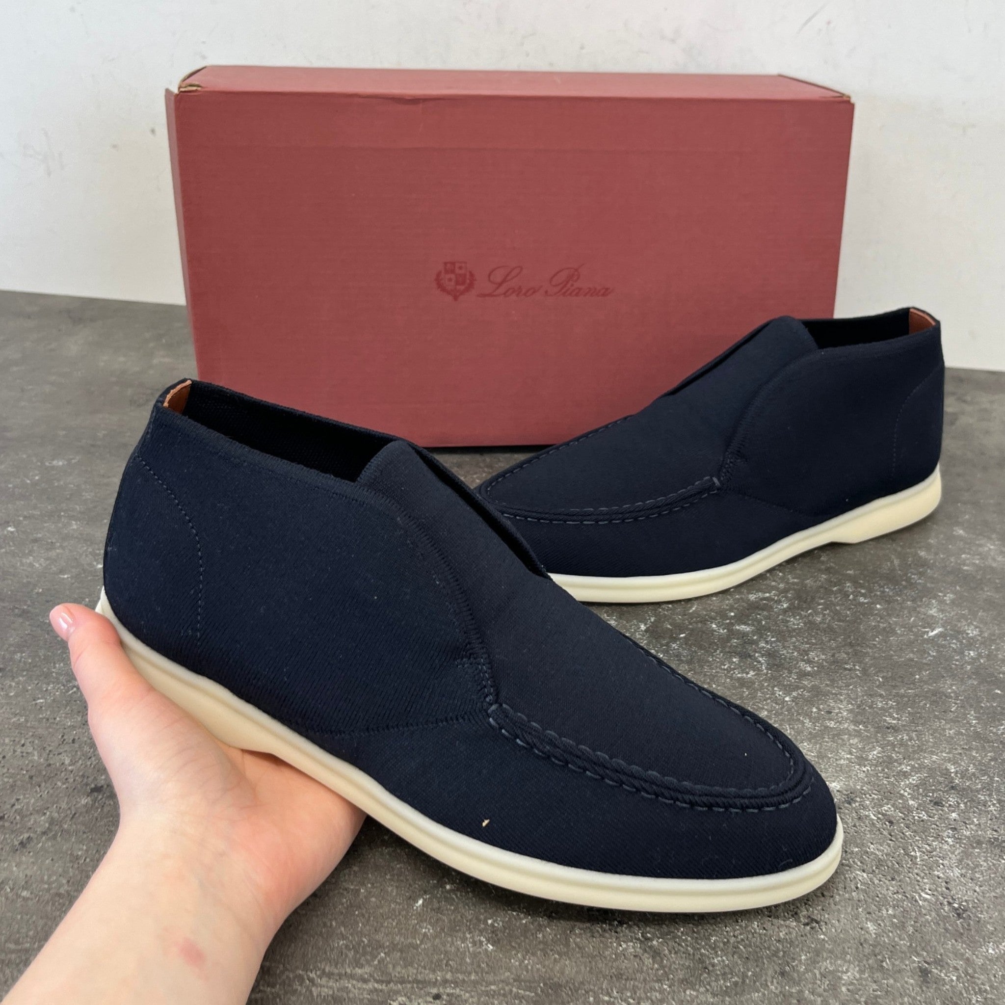 Men's Open Walk Wool Loafers Navy Size EU 40 / UK 6