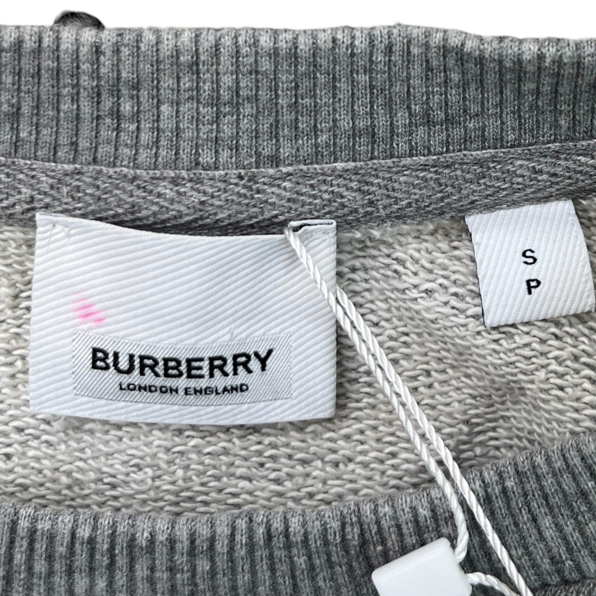 Men's Logo Print Jumper Grey Size S