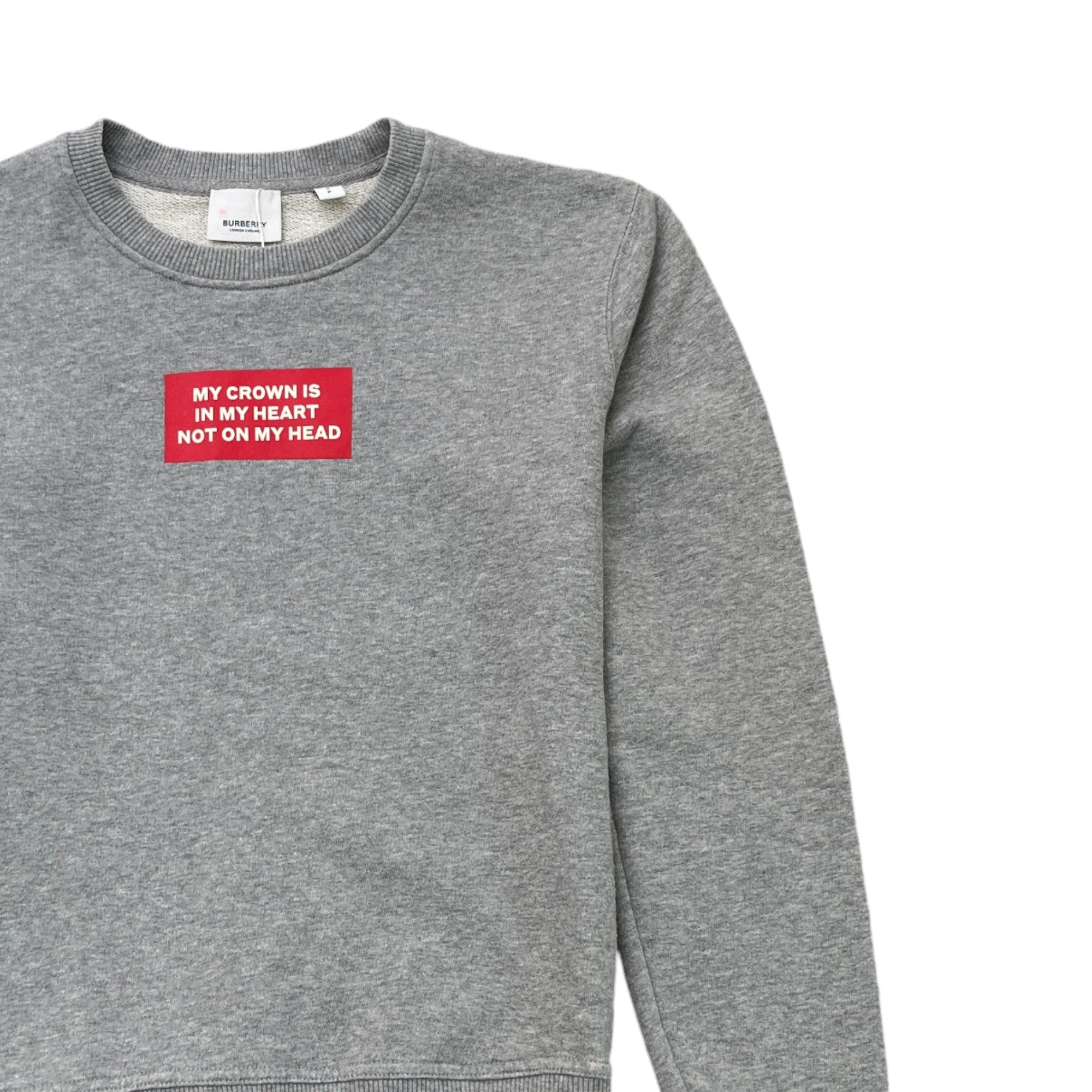 Men's Logo Print Jumper Grey Size S