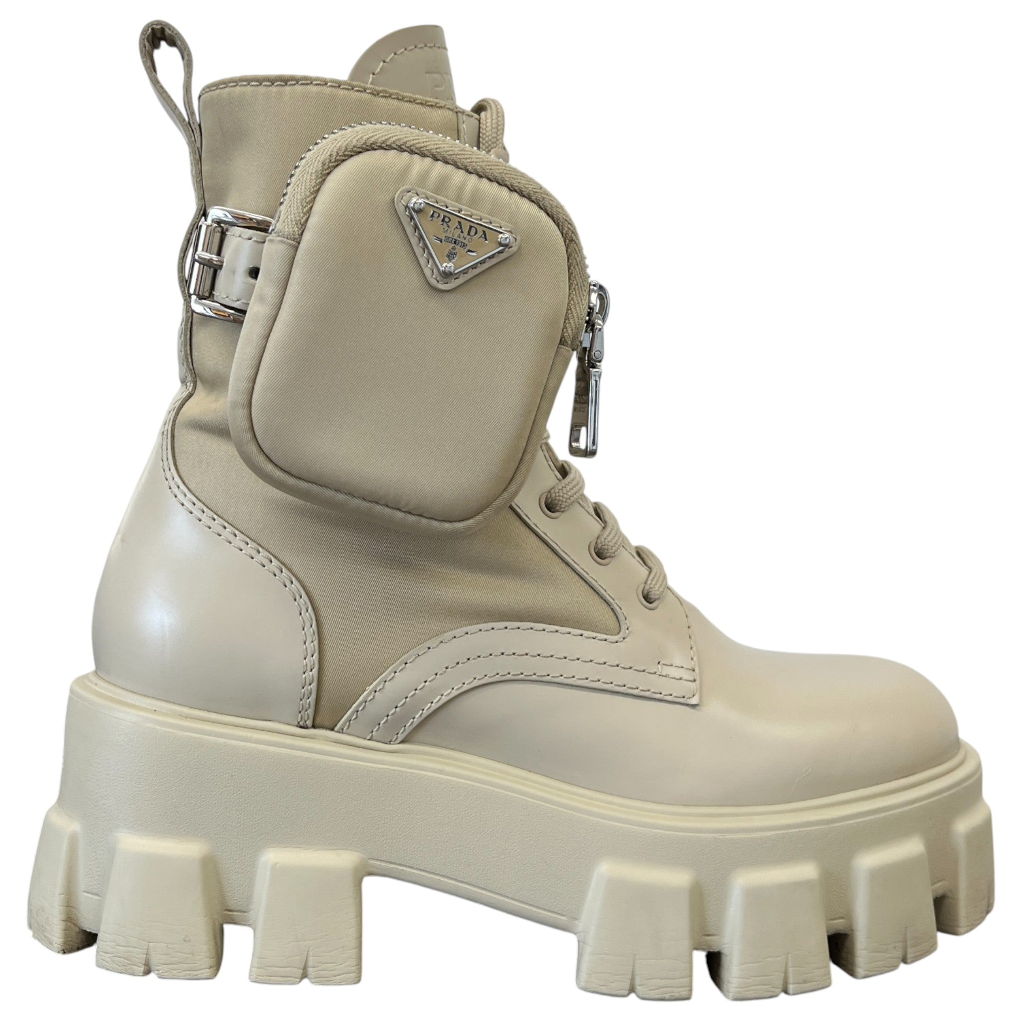 Women's Monolith Re-Nylon With Pouch Boots Cream Size EU 36.5 / UK 3.5