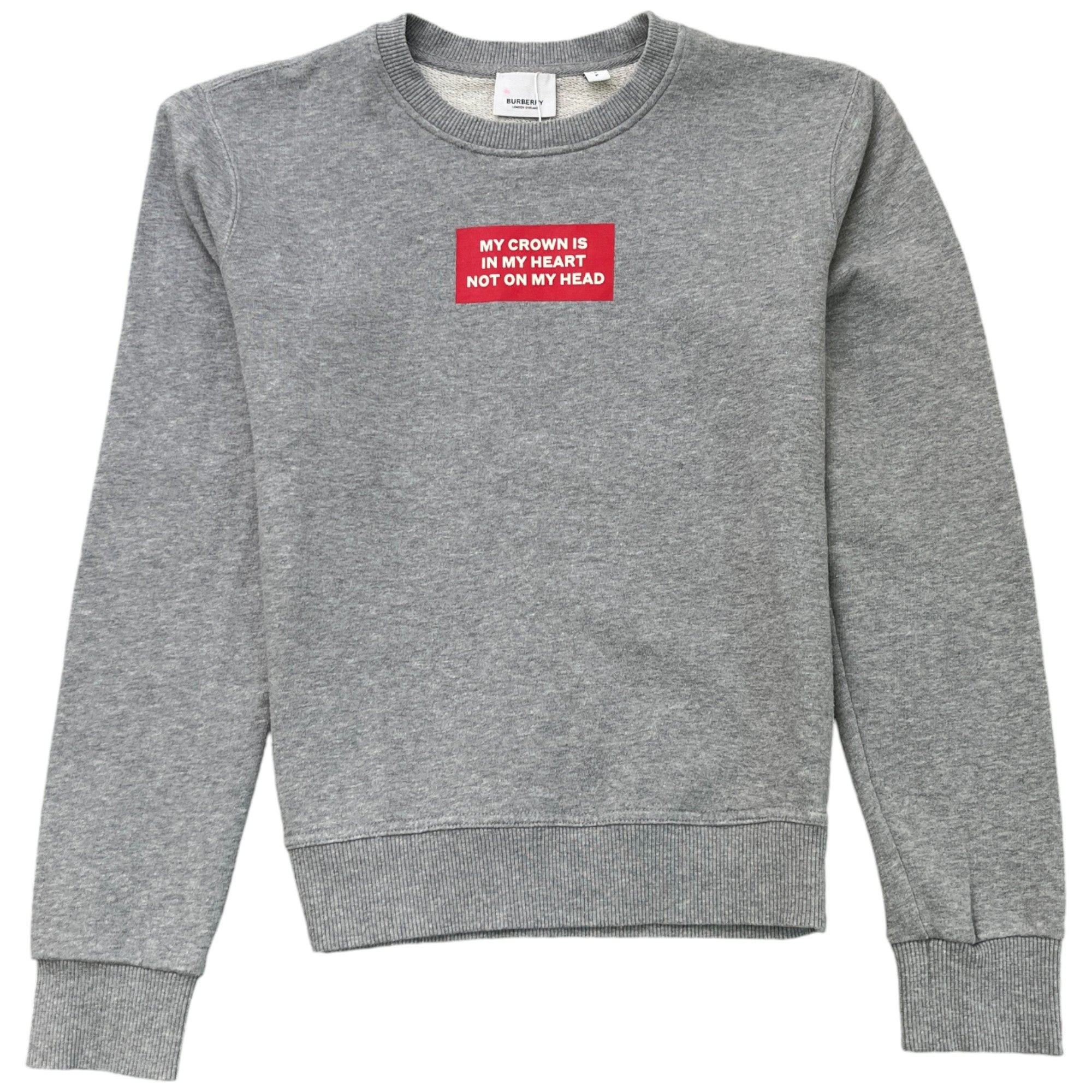 Men's Logo Print Jumper Grey Size S