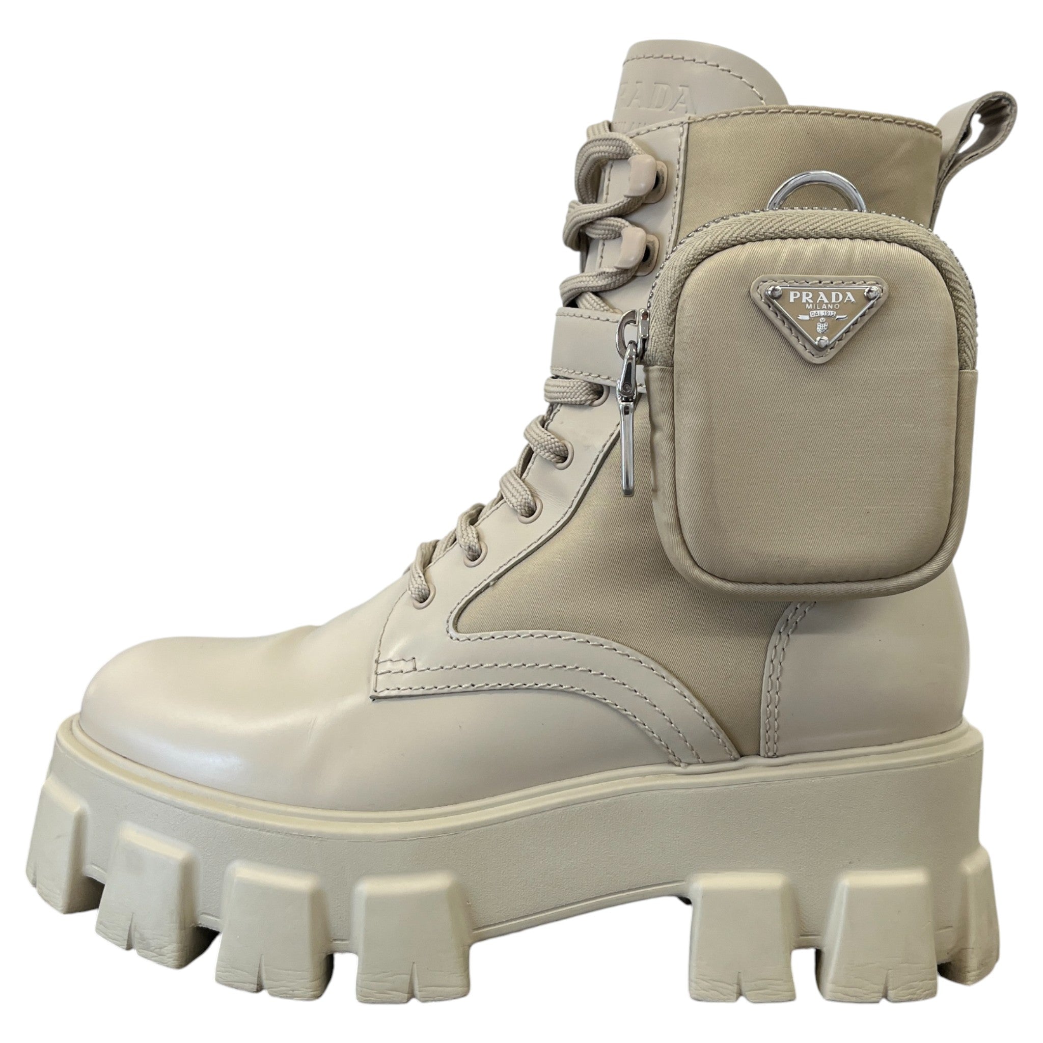 Women's Monolith Re-Nylon With Pouch Boots Cream Size EU 36.5 / UK 3.5