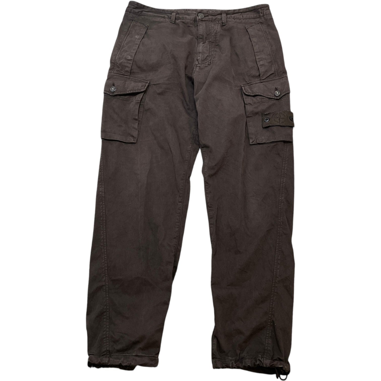 Men's Applique Logo Ghost Cargos Brown Size Waist 32"
