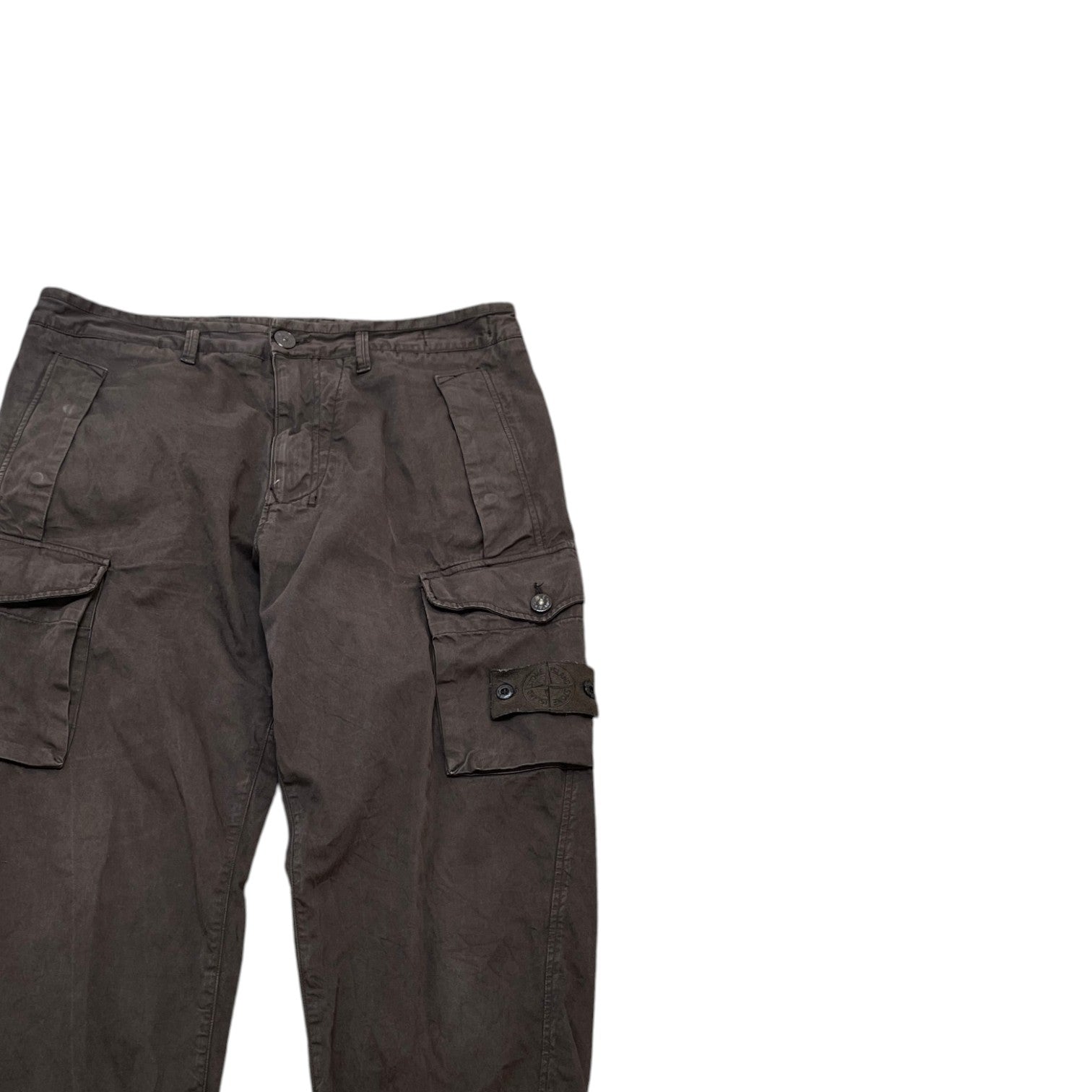 Men's Applique Logo Ghost Cargos Brown Size Waist 32"