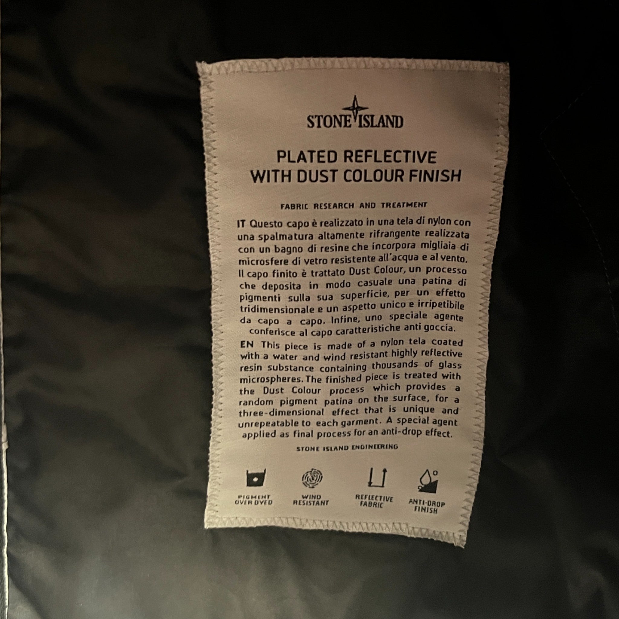 Men's Plated Reflective Jacket Grey Size S