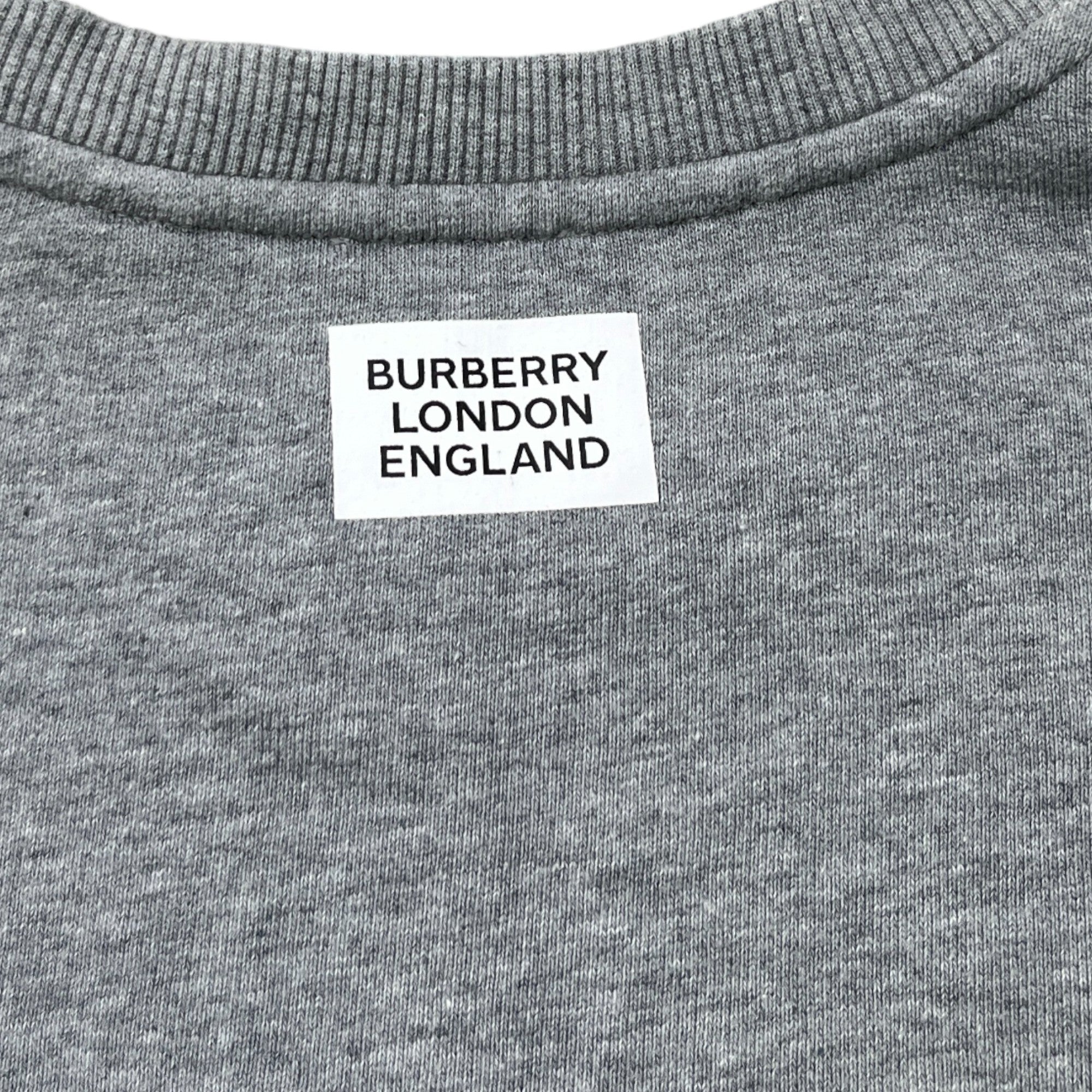 Men's Logo Print Jumper Grey Size S