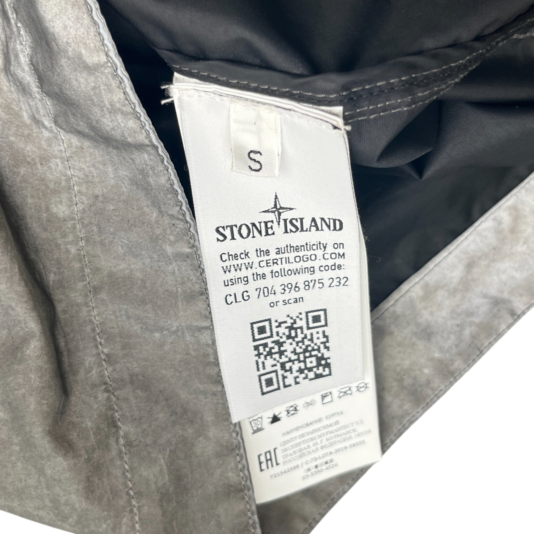 Men's Plated Reflective Jacket Grey Size S