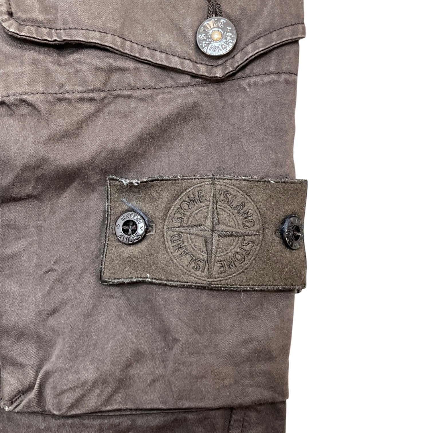 Men's Applique Logo Ghost Cargos Brown Size Waist 32"