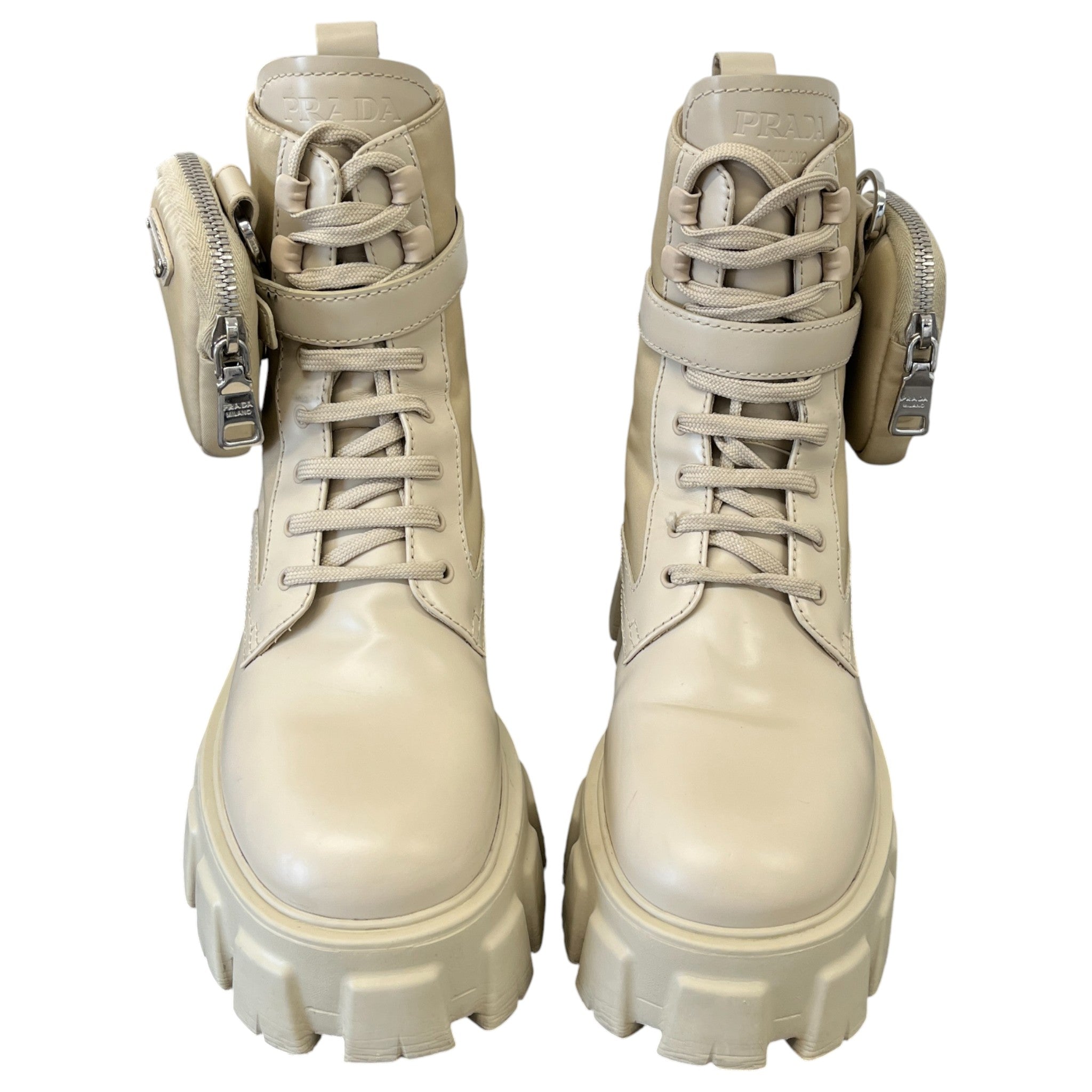 Women's Monolith Re-Nylon With Pouch Boots Cream Size EU 36.5 / UK 3.5