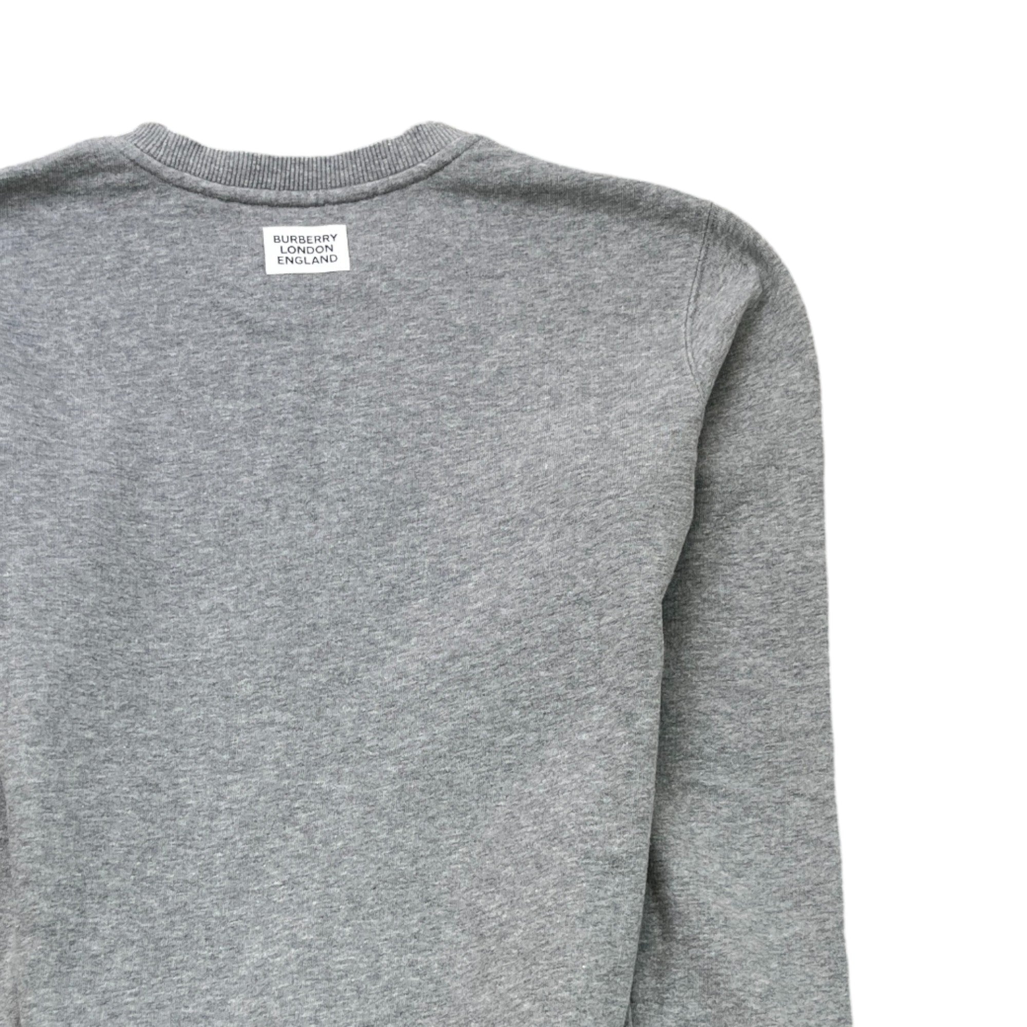 Men's Logo Print Jumper Grey Size S