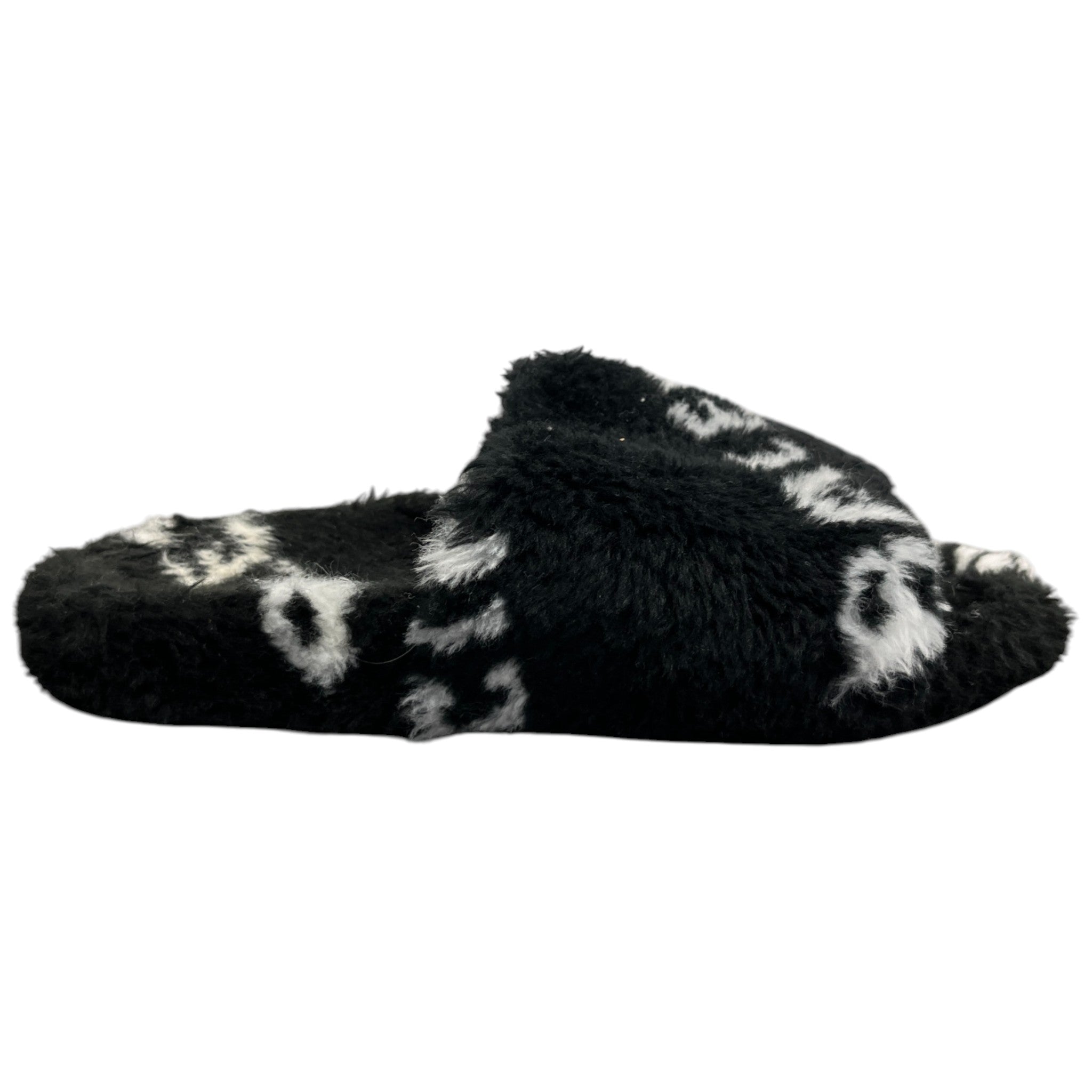 Women's Fur Logo Slides Black Size EU 37 / UK 4
