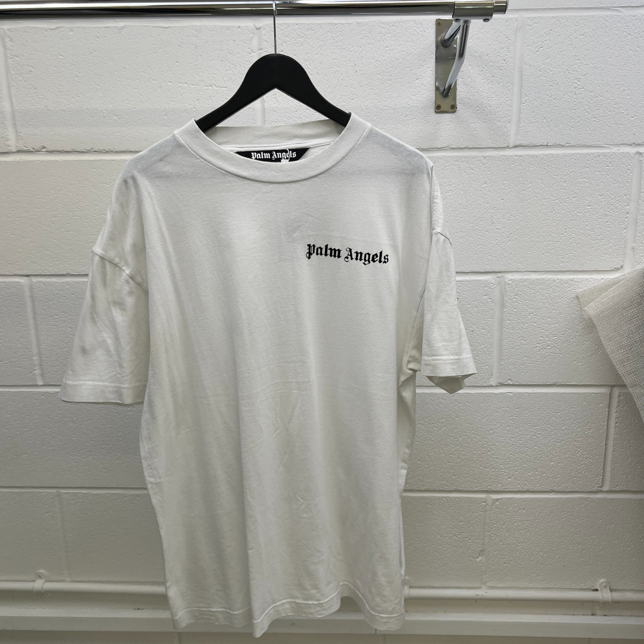 Men's Logo Print T-Shirt White Size XXL