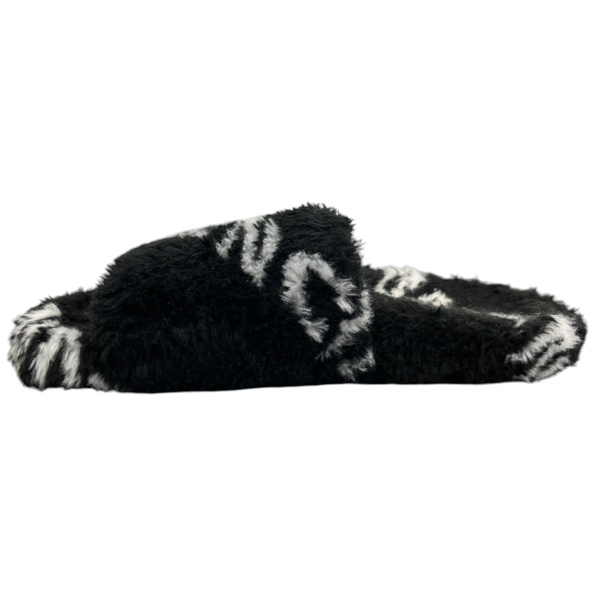 Women's Fur Logo Slides Black Size EU 37 / UK 4