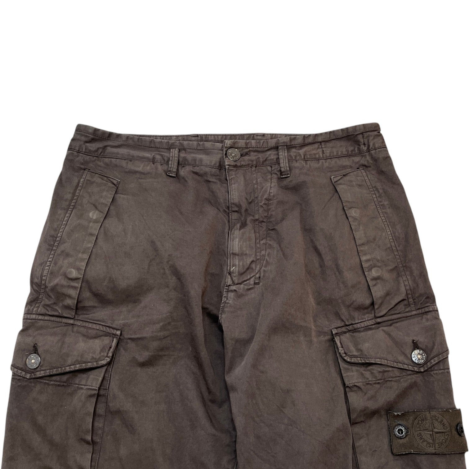 Men's Applique Logo Ghost Cargos Brown Size Waist 32"