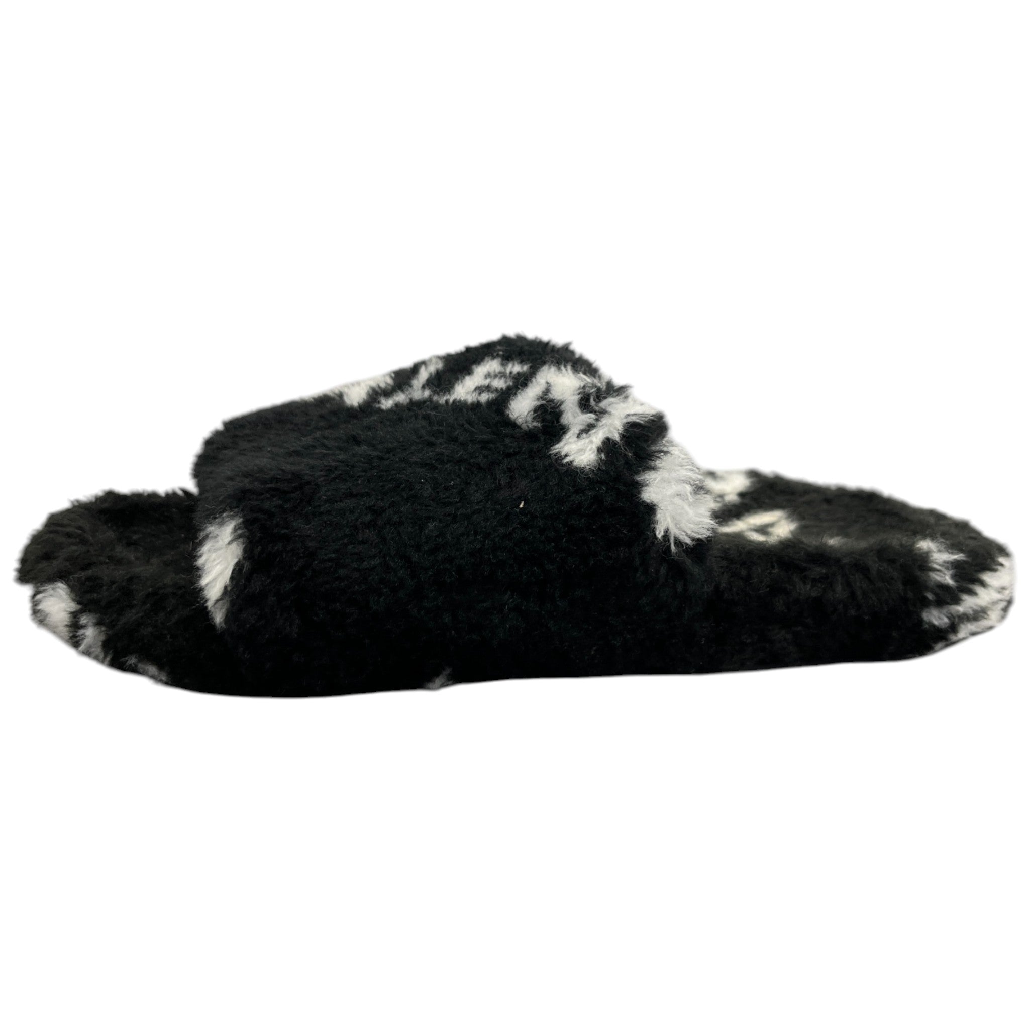 Women's Fur Logo Slides Black Size EU 37 / UK 4