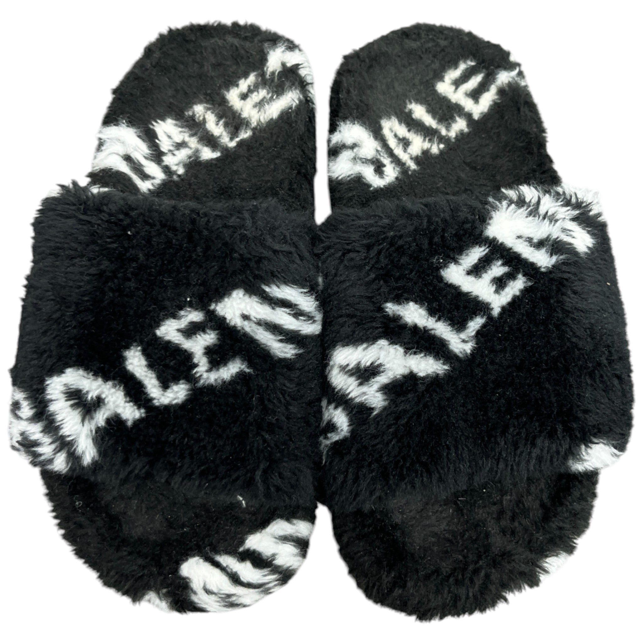 Women's Fur Logo Slides Black Size EU 37 / UK 4