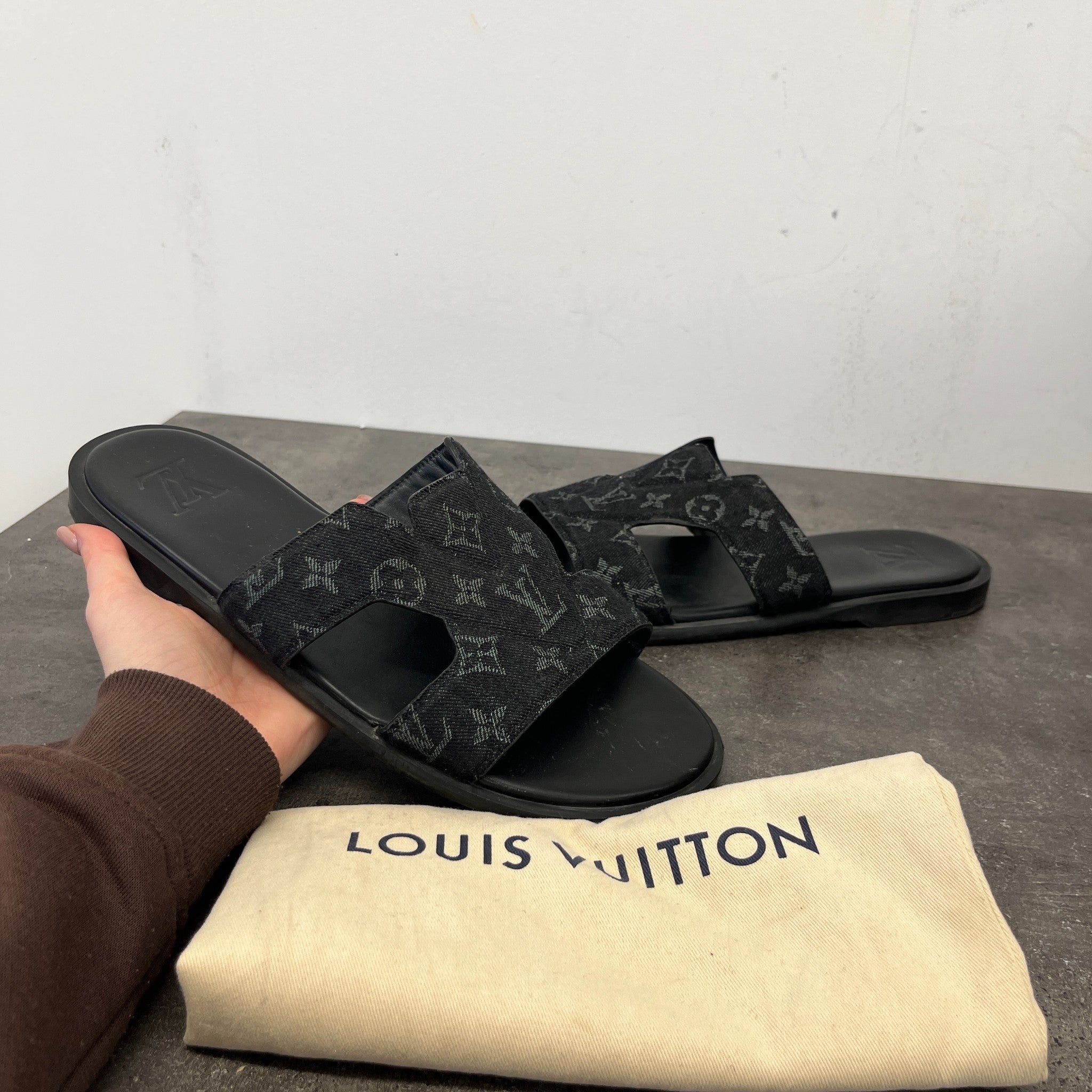 Men's Monogram Eclipse Slides Black Size EU 43 / UK 9