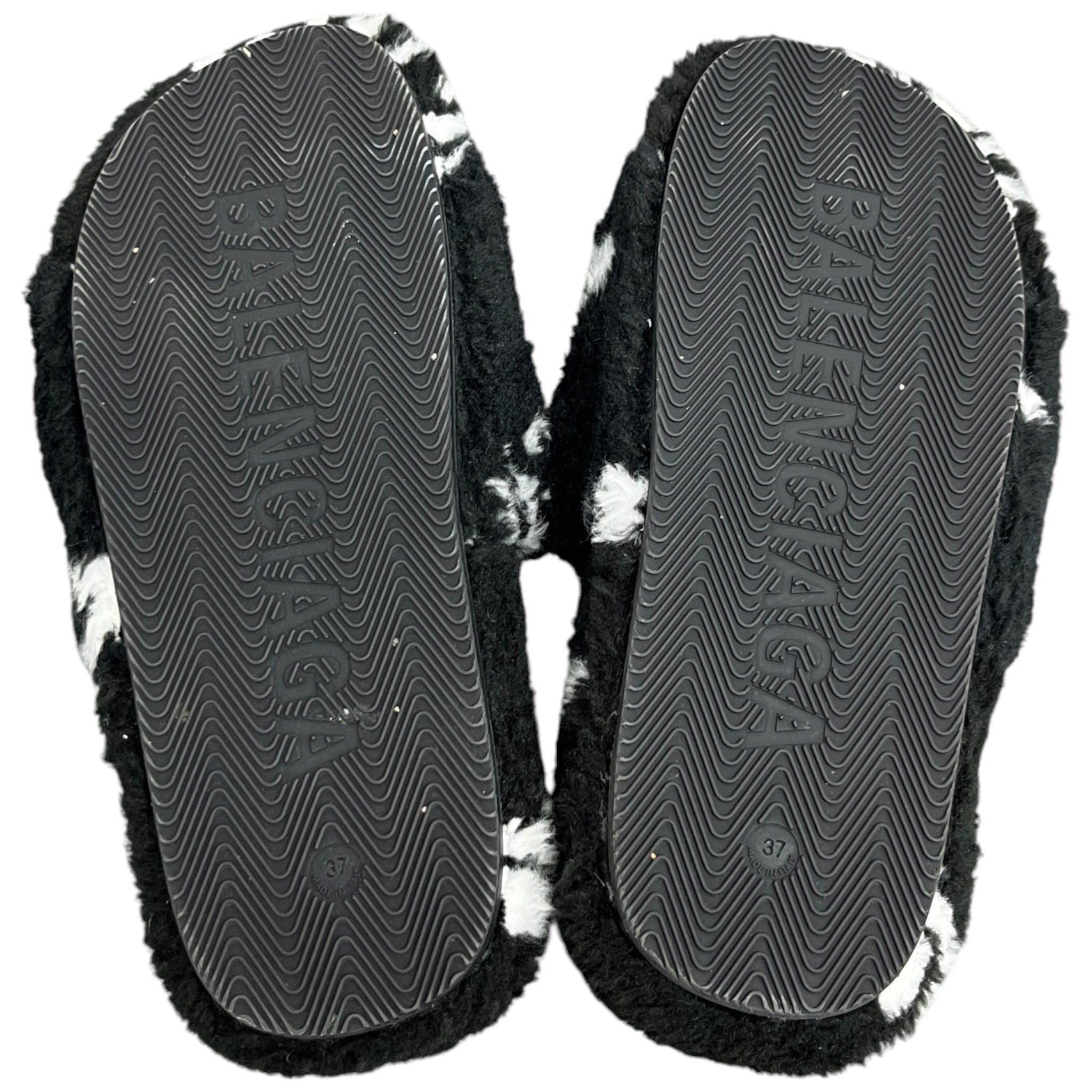 Women's Fur Logo Slides Black Size EU 37 / UK 4