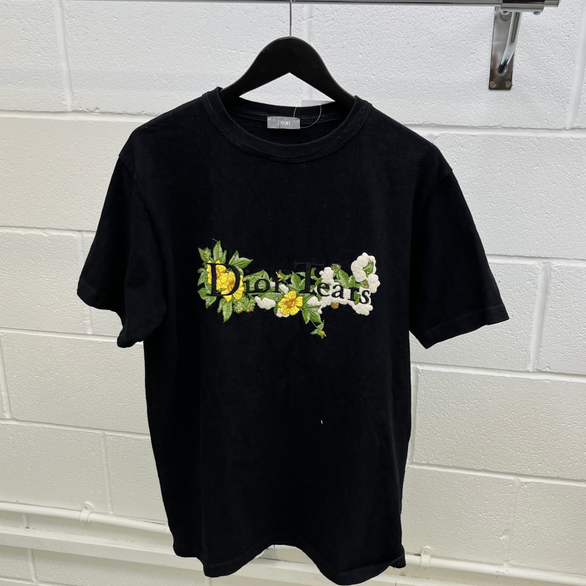 Men's X Denim Tears Logo Print T-Shirt Black Size M