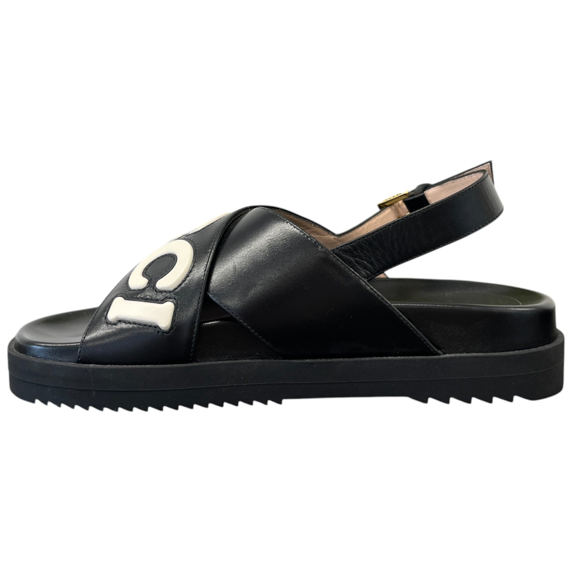 Women's Logo Print Sandals Black Size EU 38.5 / UK 5.5