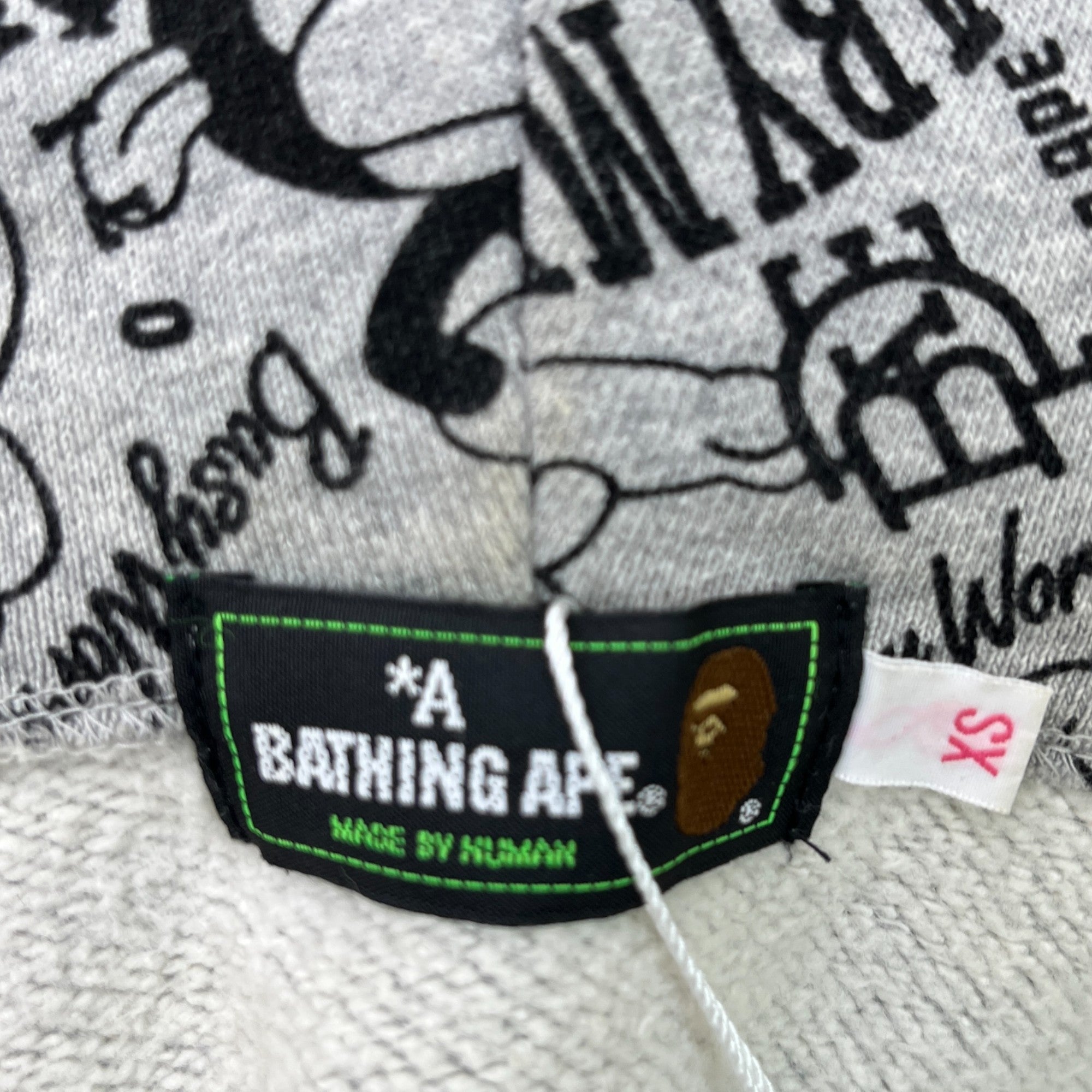 Men's Baby Milo Full Zip Hoodie Grey Size XS