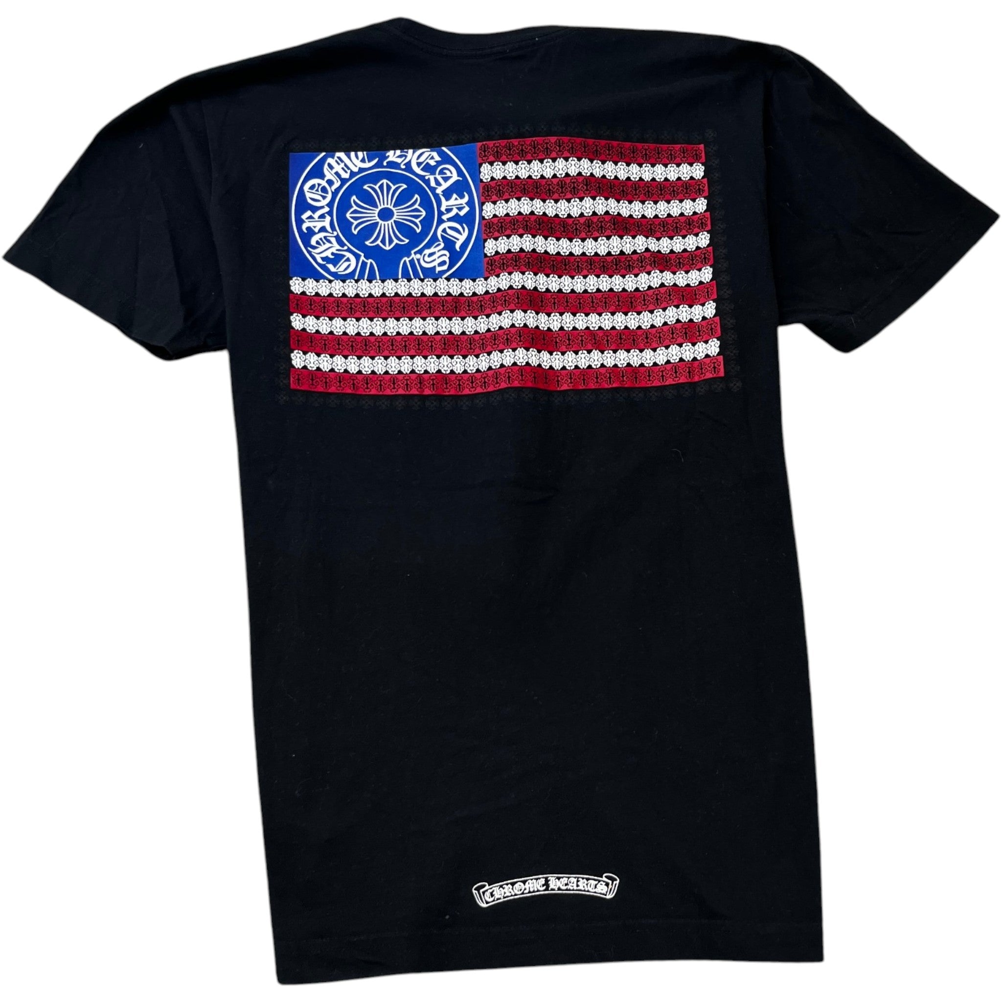 Men's American Flag T-Shirt Black Size L
