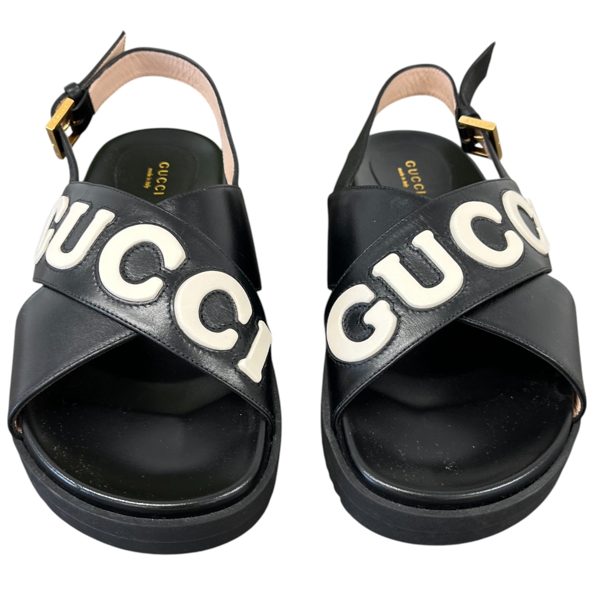 Women's Logo Print Sandals Black Size EU 38.5 / UK 5.5