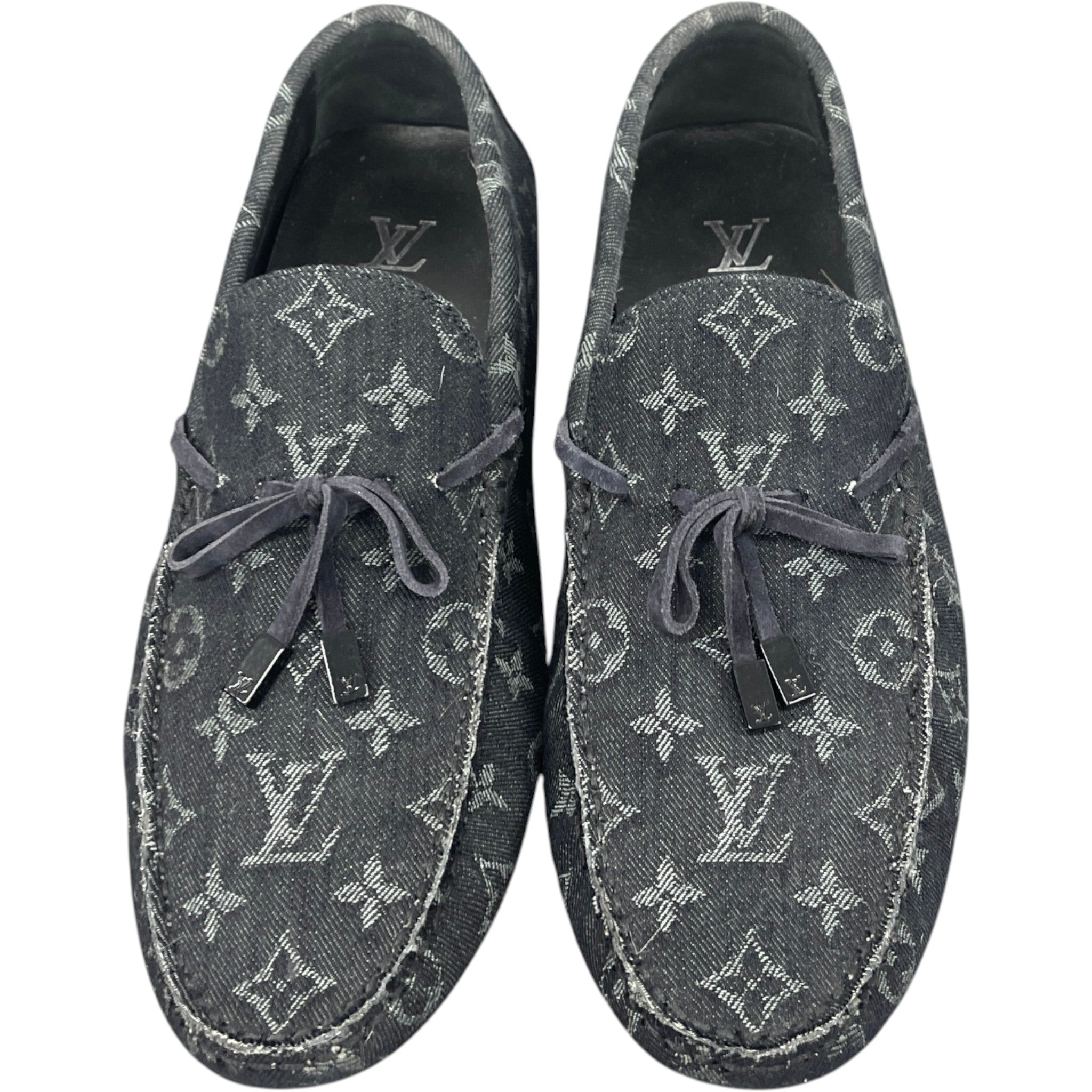 Men's Lv Driver Moccasins Loafers Black Size EU 43 / UK 9