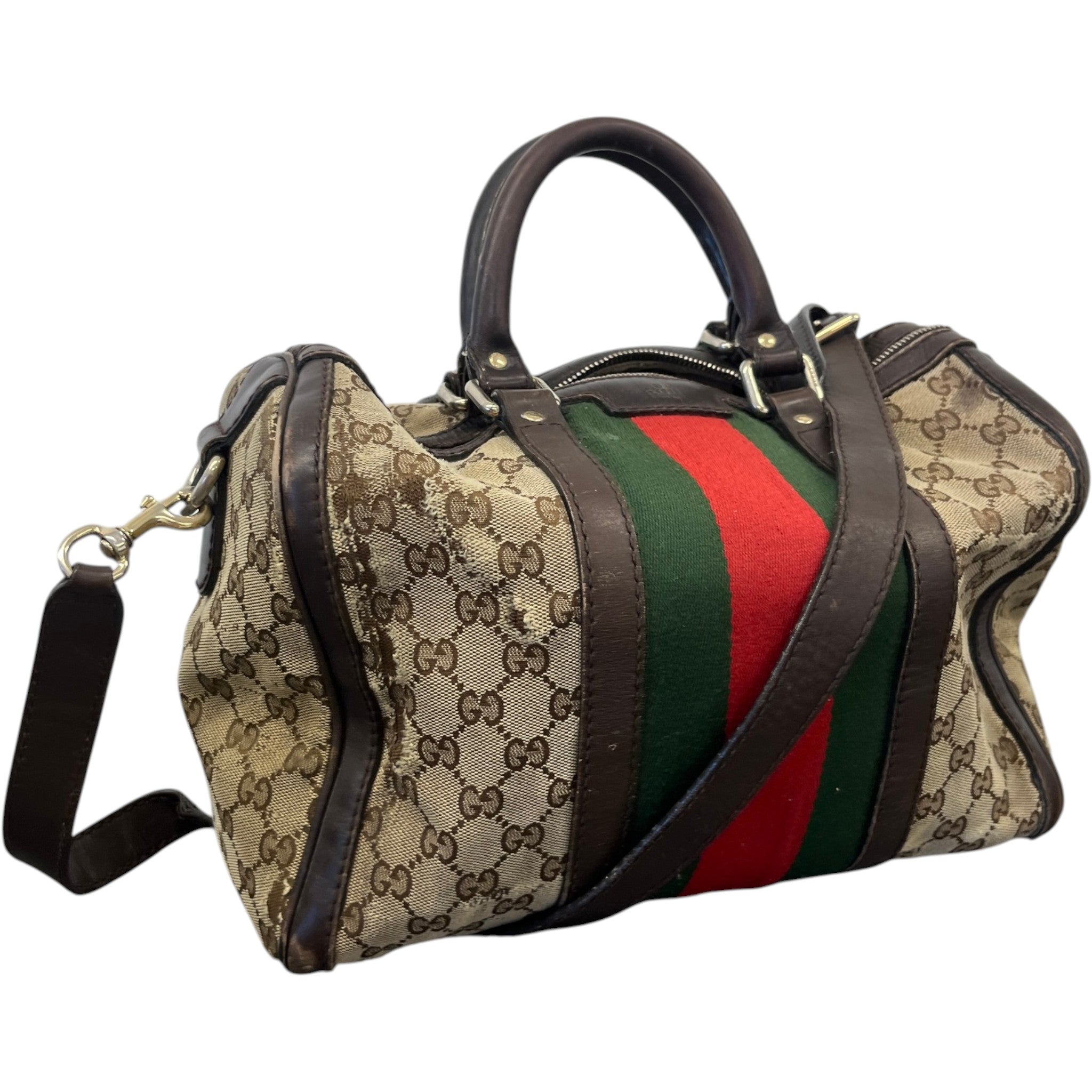 Women's Gg Supreme Web Stripe Handbag Beige