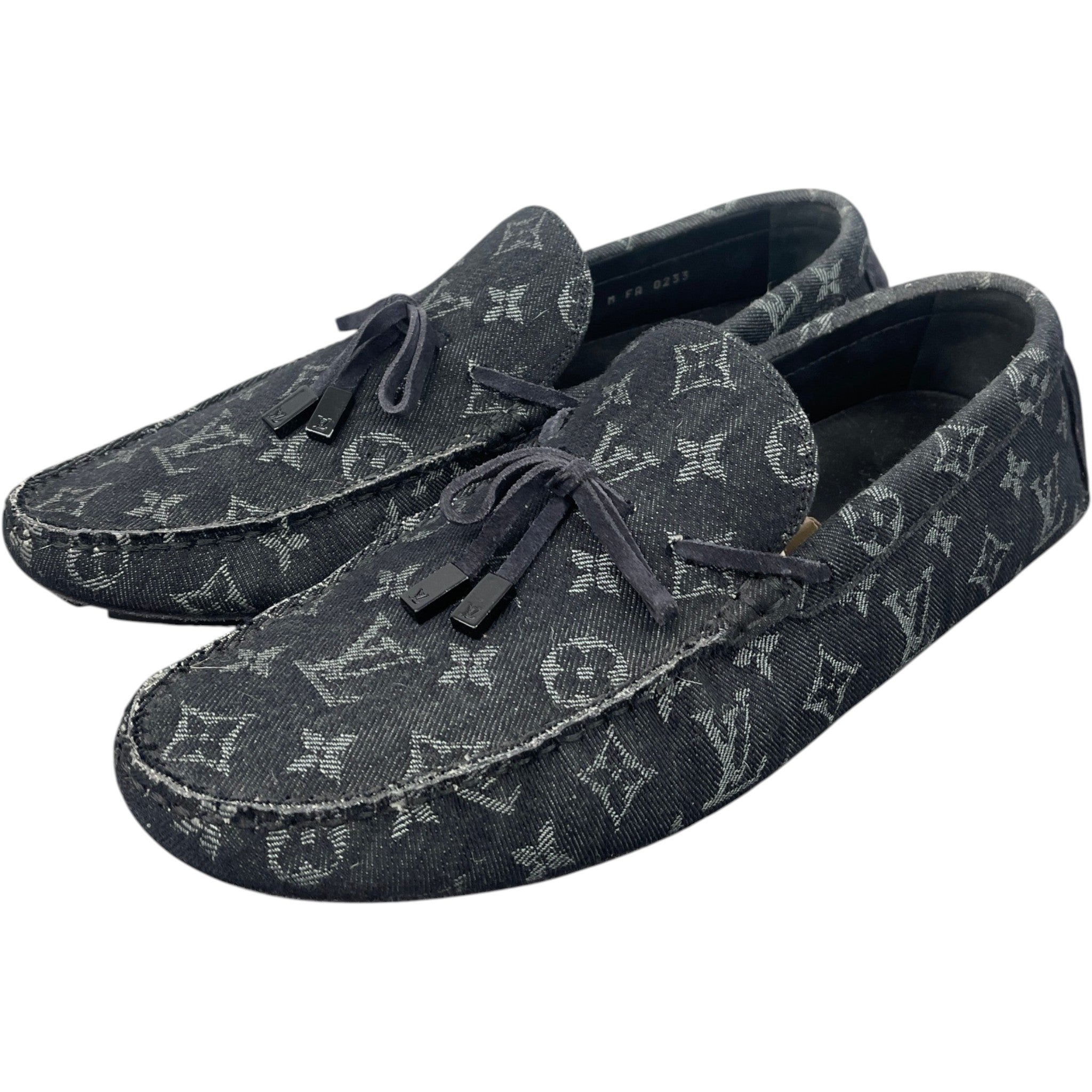 Men's Lv Driver Moccasins Loafers Black Size EU 43 / UK 9