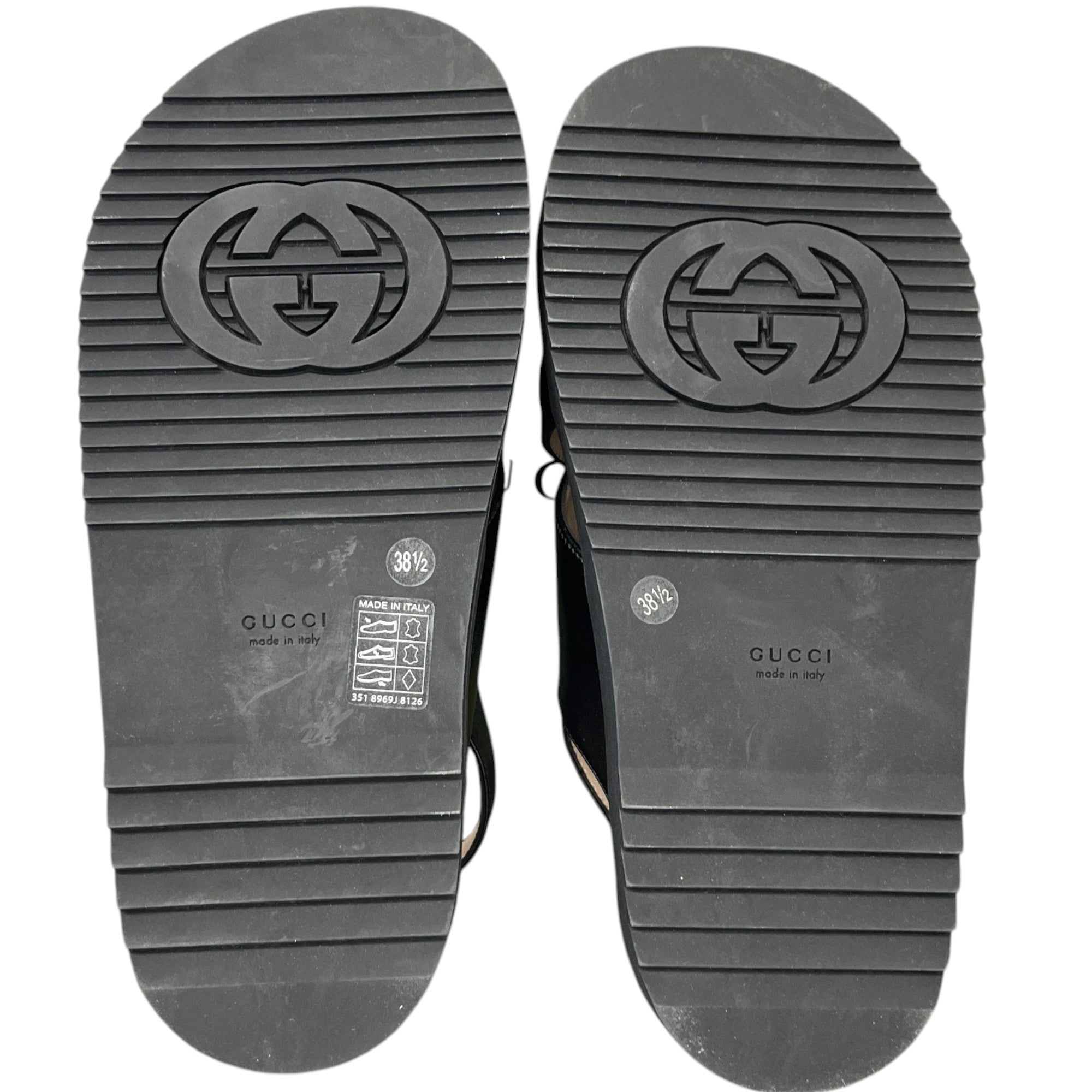 Women's Logo Print Sandals Black Size EU 38.5 / UK 5.5