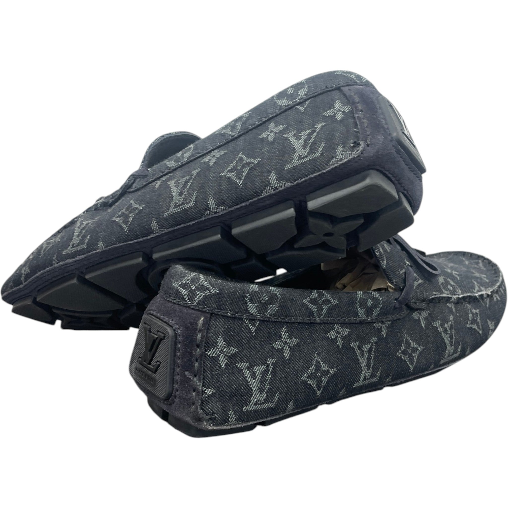 Men's Lv Driver Moccasins Loafers Black Size EU 43 / UK 9