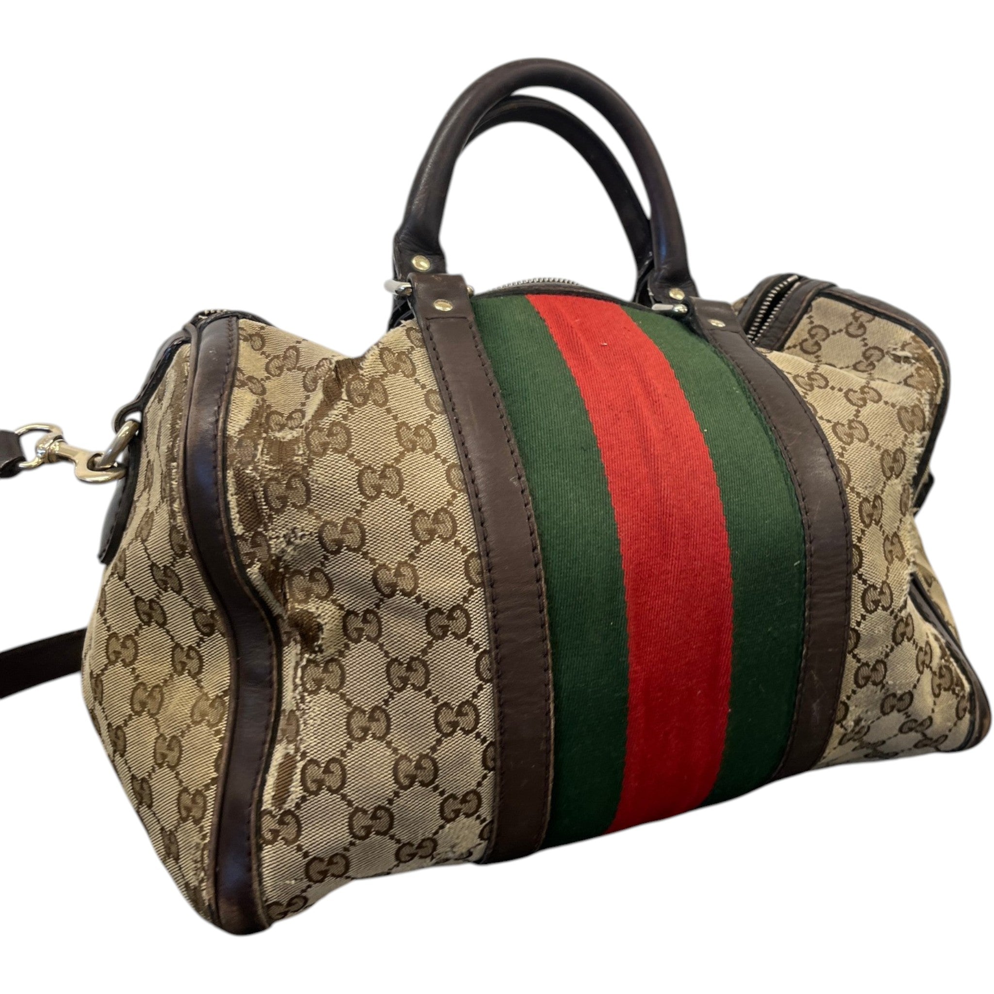 Women's Gg Supreme Web Stripe Handbag Beige