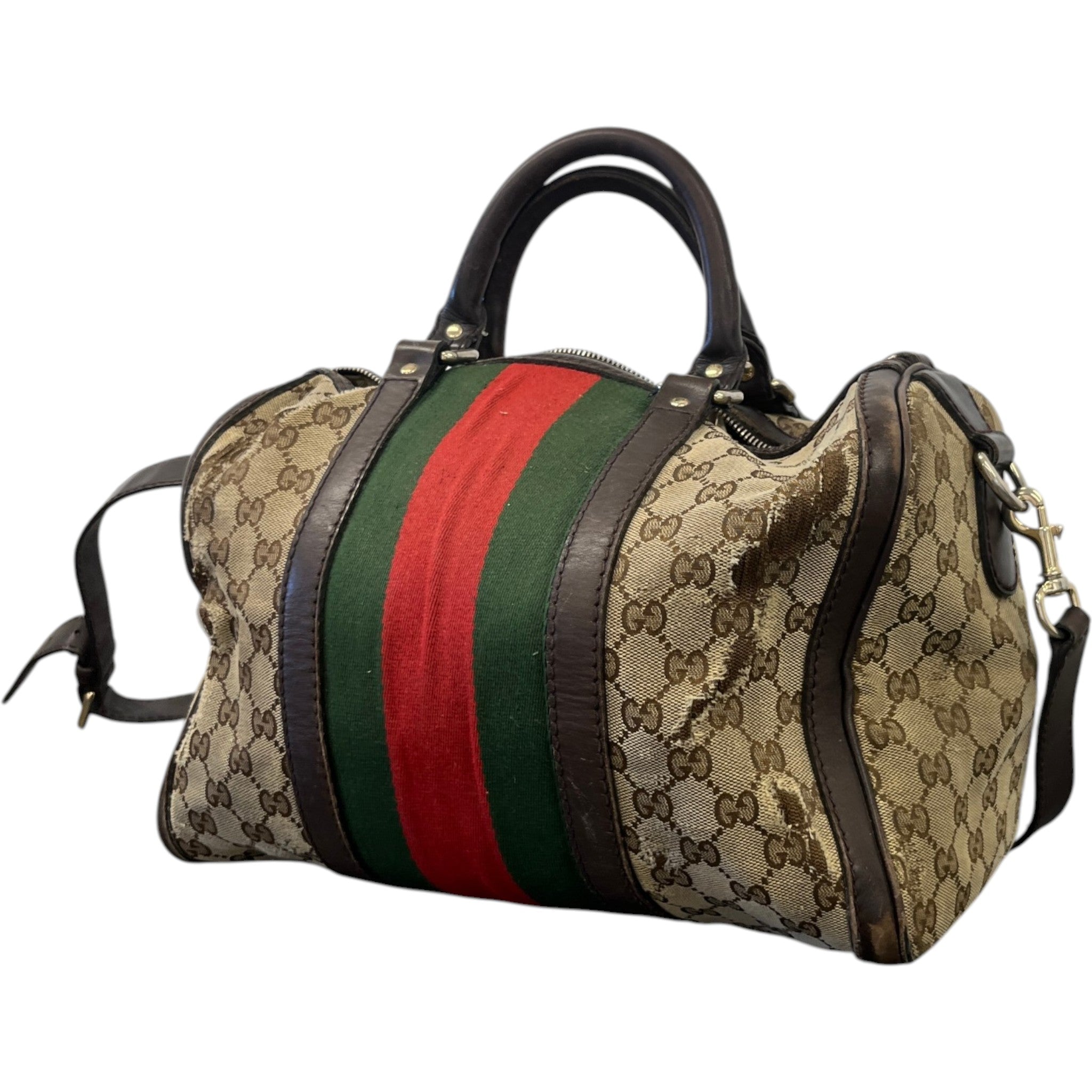 Women's Gg Supreme Web Stripe Handbag Beige