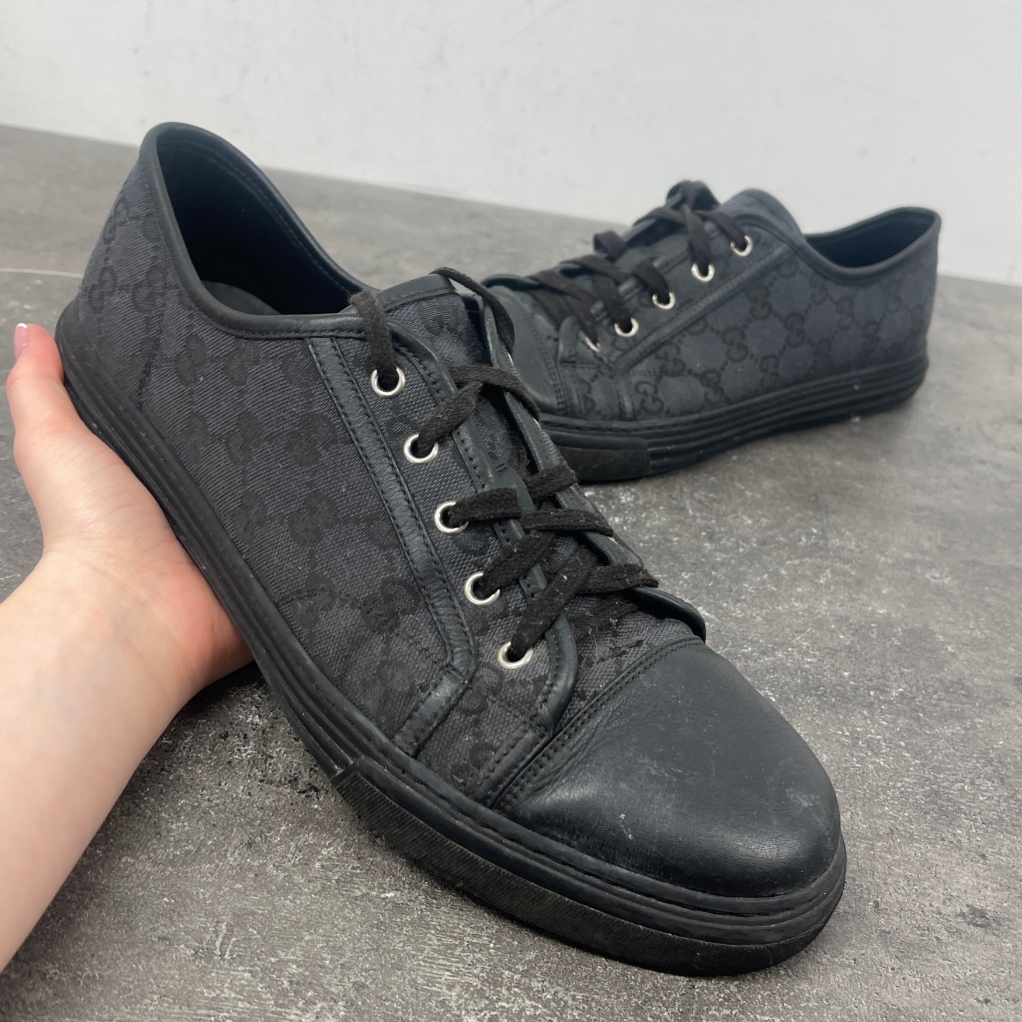 Men's Gg Supreme Low Trainers Black Size EU 44.5 / UK 10.5