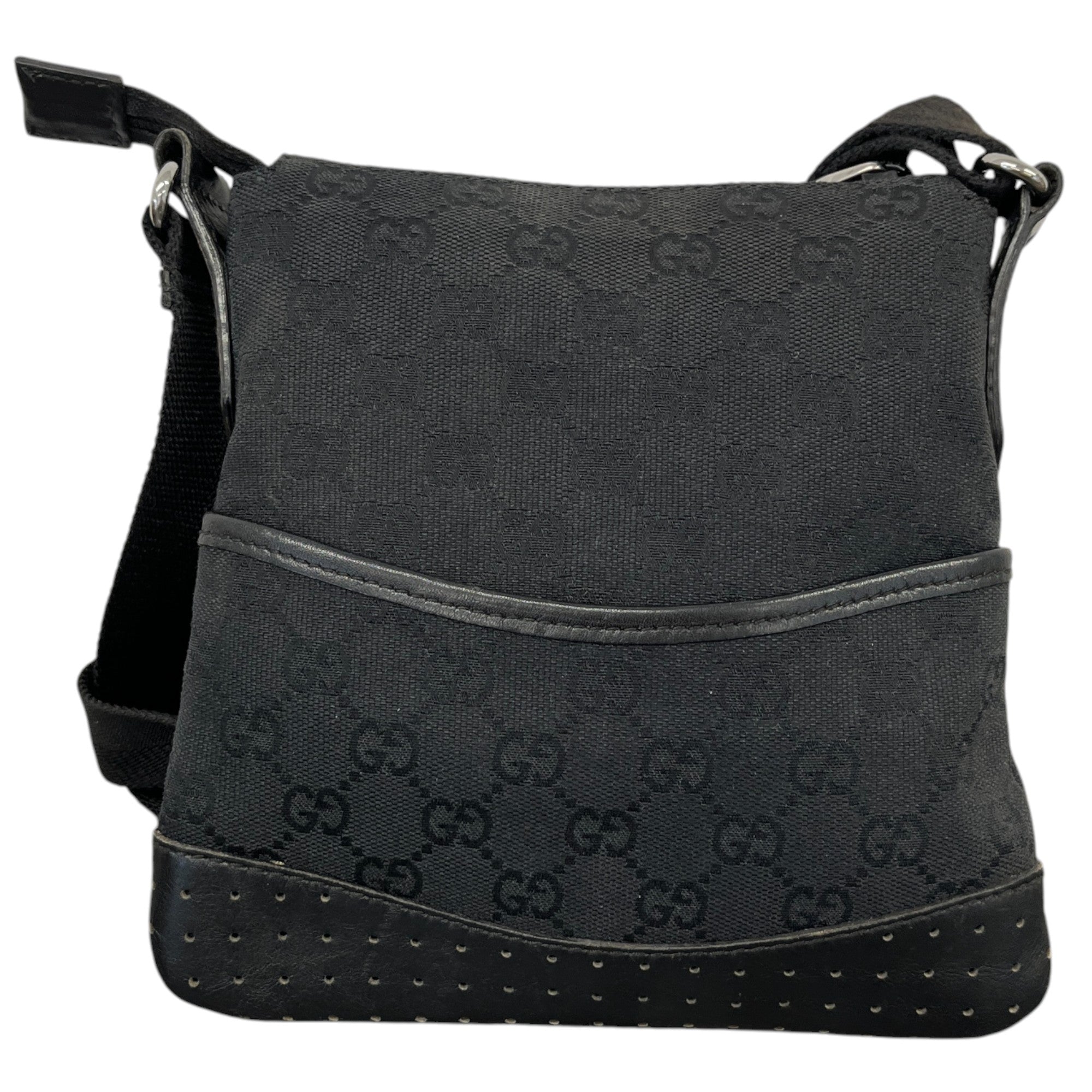 Women's Gg Canvas Messenger Bag Black
