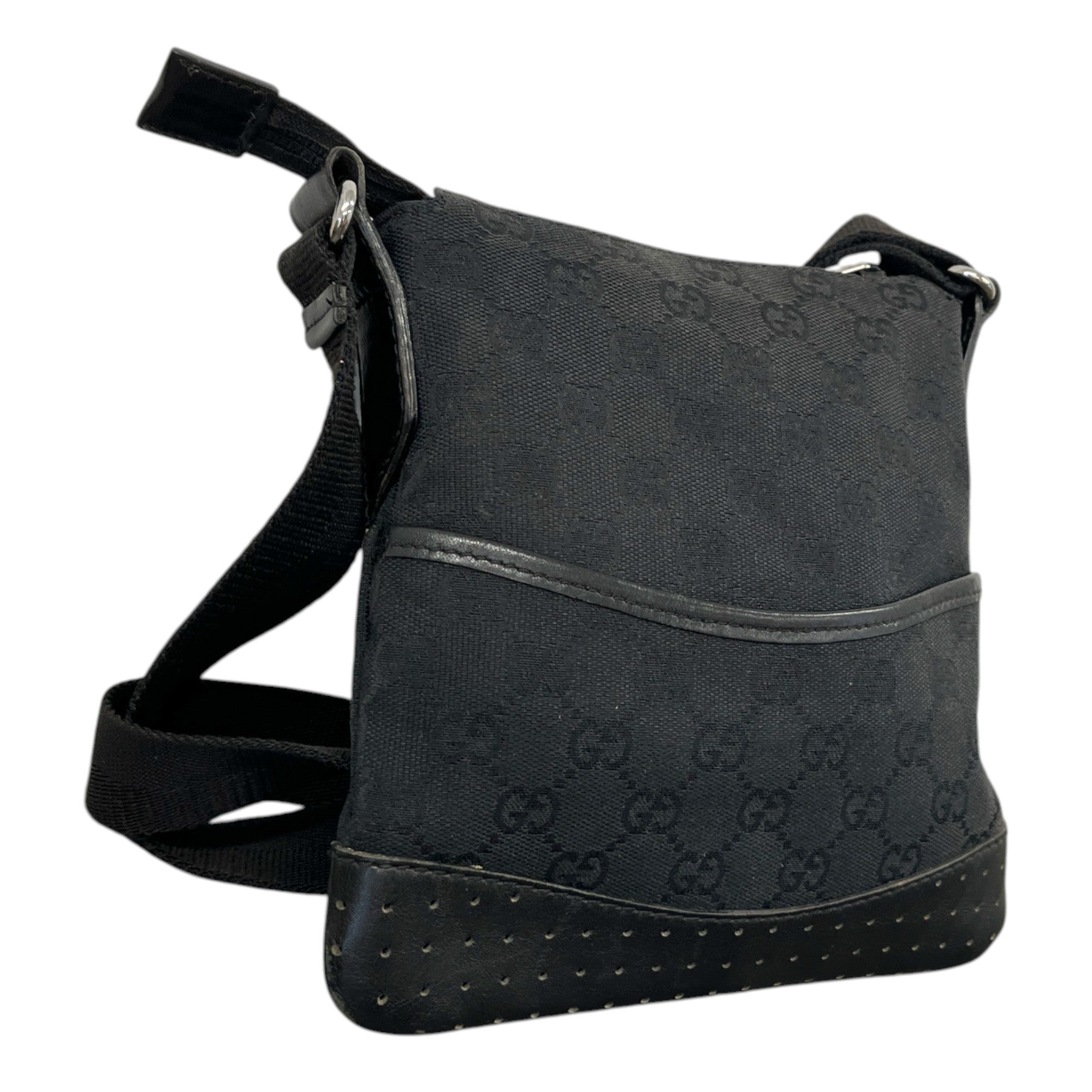 Women's Gg Canvas Messenger Bag Black