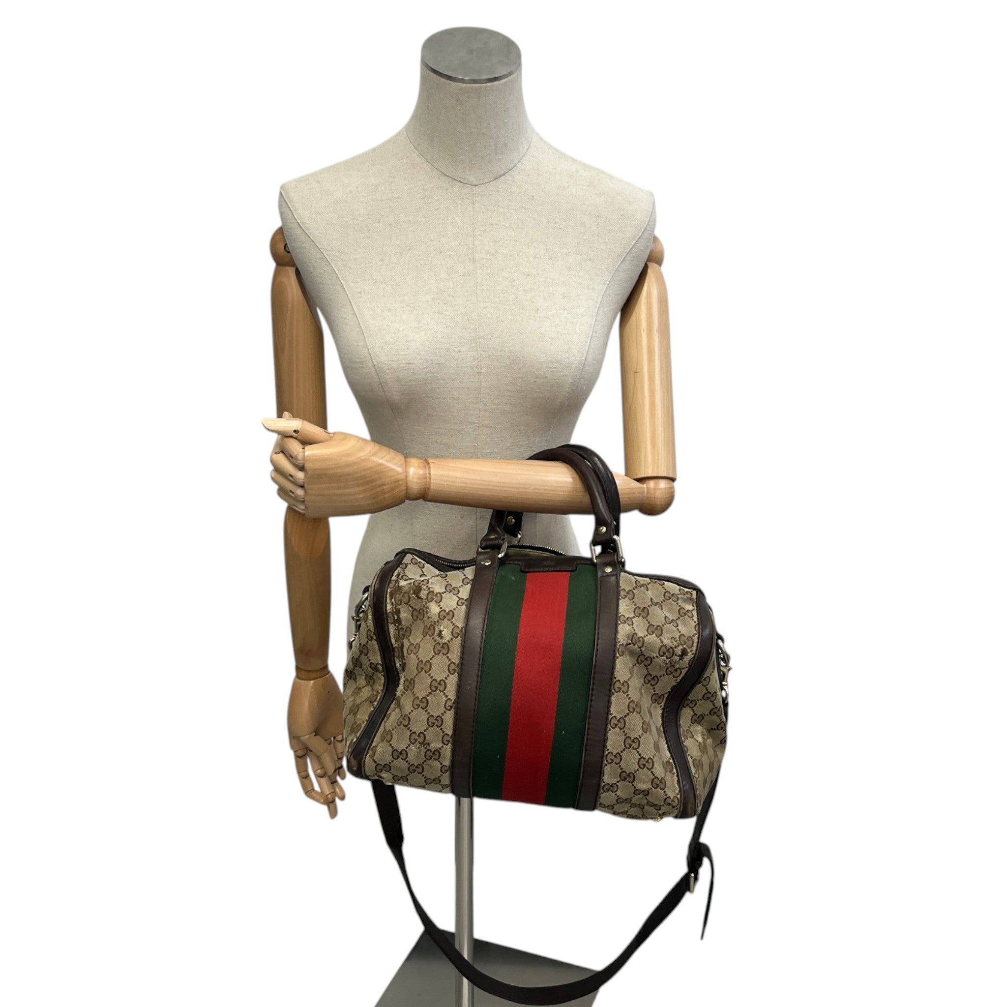 Women's Gg Supreme Web Stripe Handbag Beige