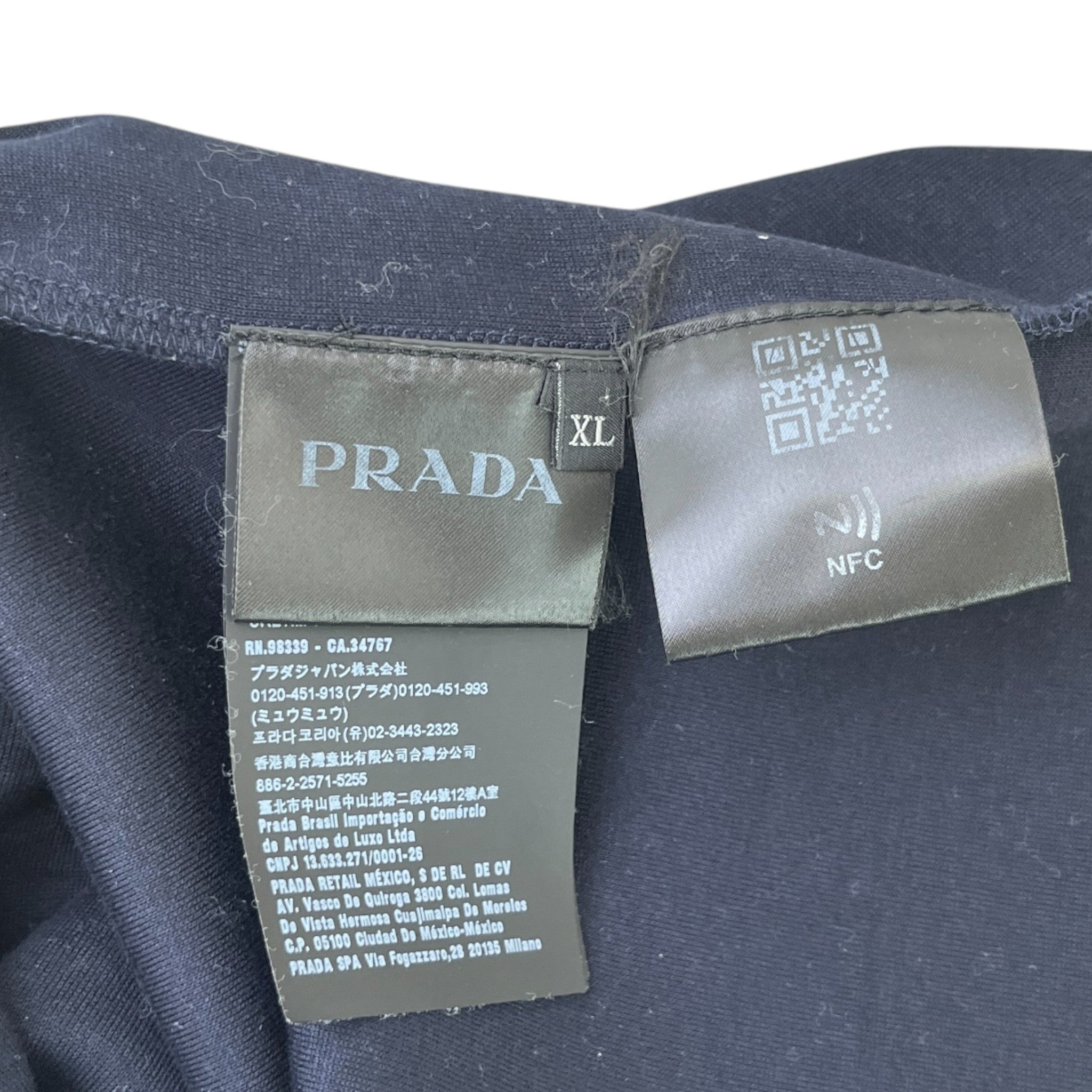 Men's Embossed Logo T-Shirt Navy Size XL