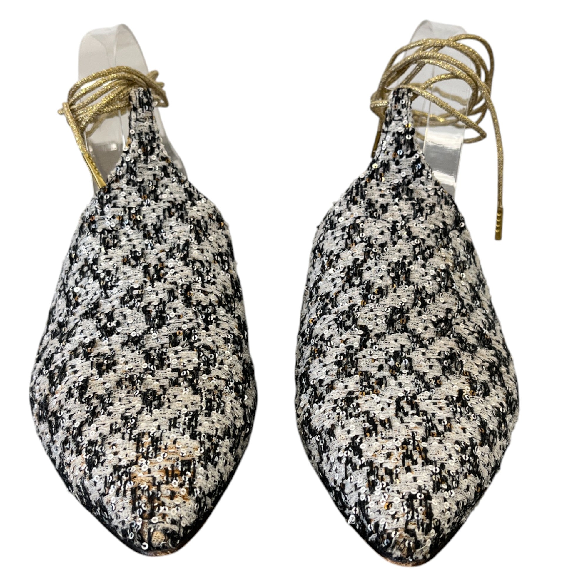 Women's Tweed Cc Logo Mules Black Size EU 37.5 / UK 4.5