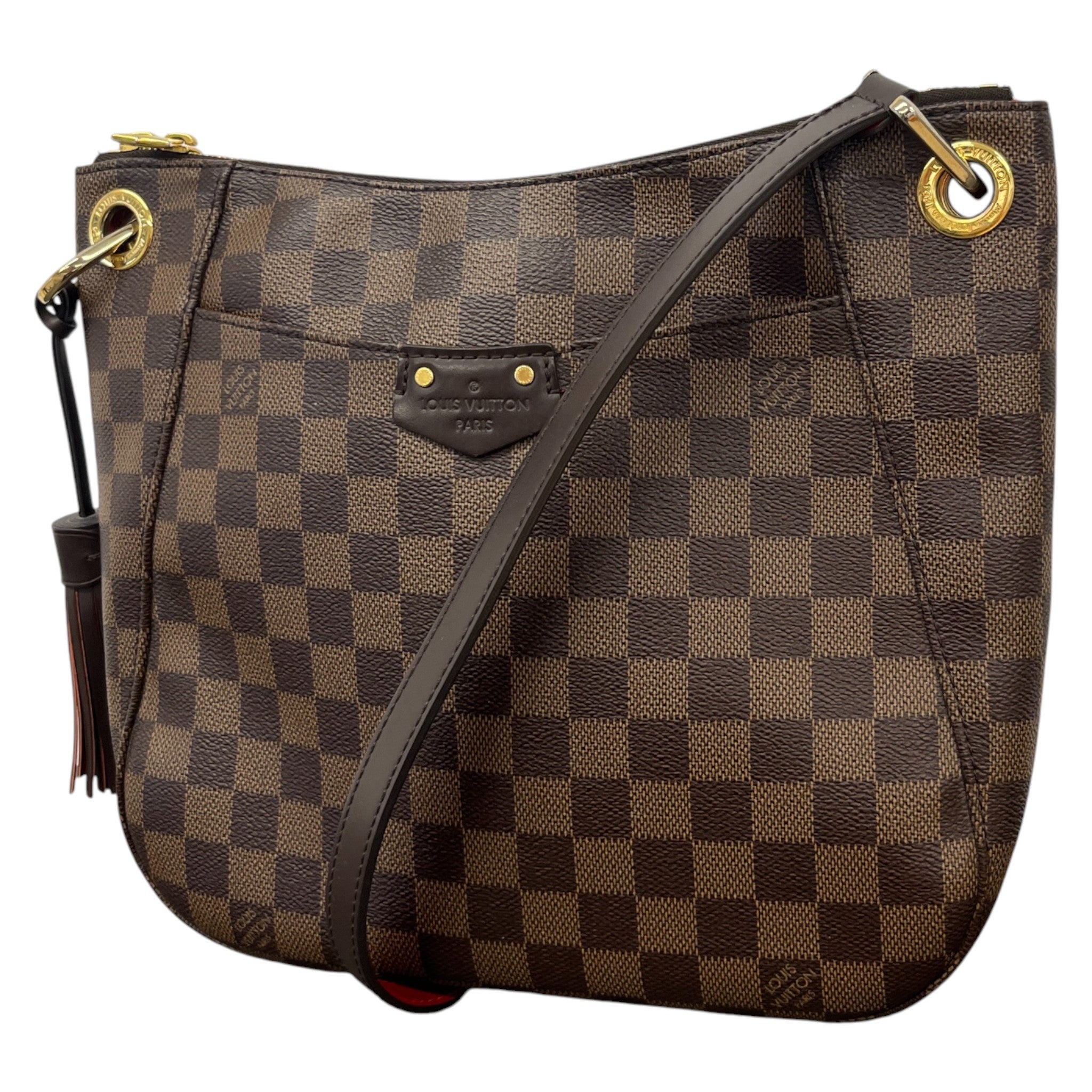 Women's Damier Ebene South Bank Besace Handbag Brown