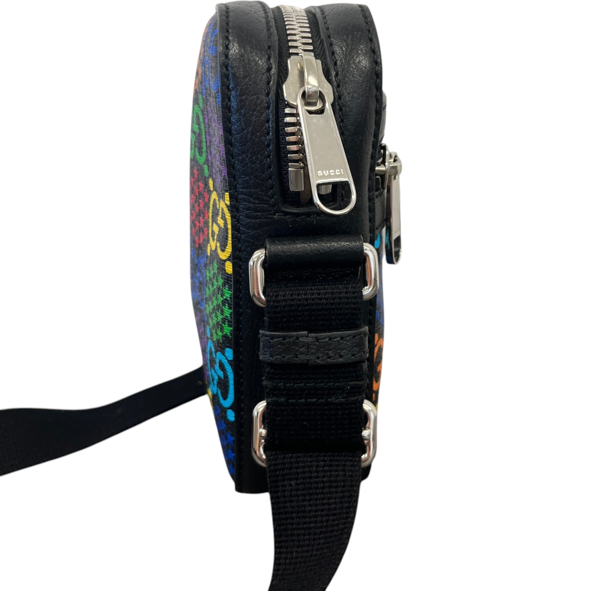 Men's Gg Psychedelic Messenger Bag Black
